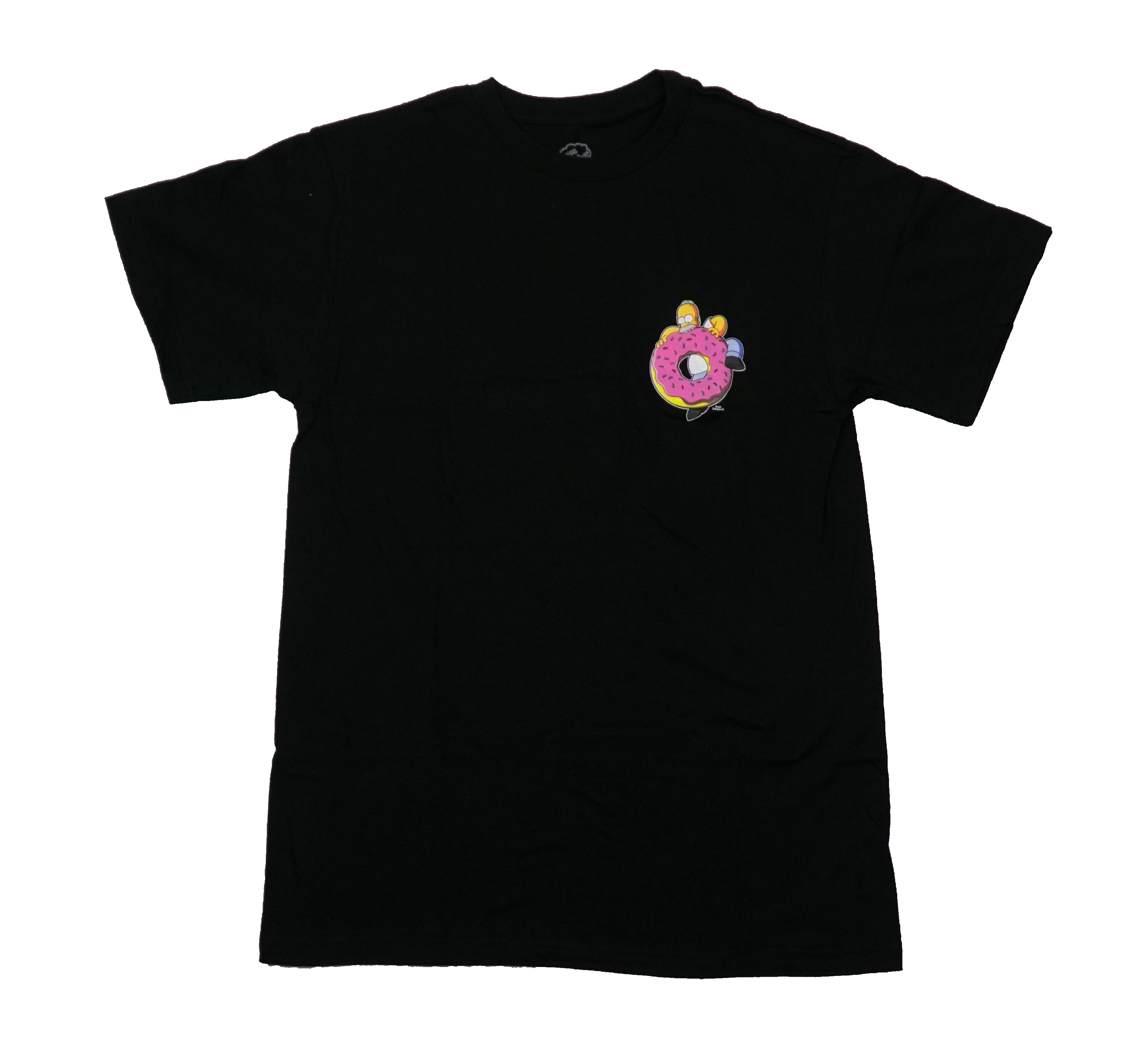 The Simpsons Mens T-Shirt - Homer Eating Donut Lapel and On Back Hoodie, Sweatshirt | CiraTrend.com