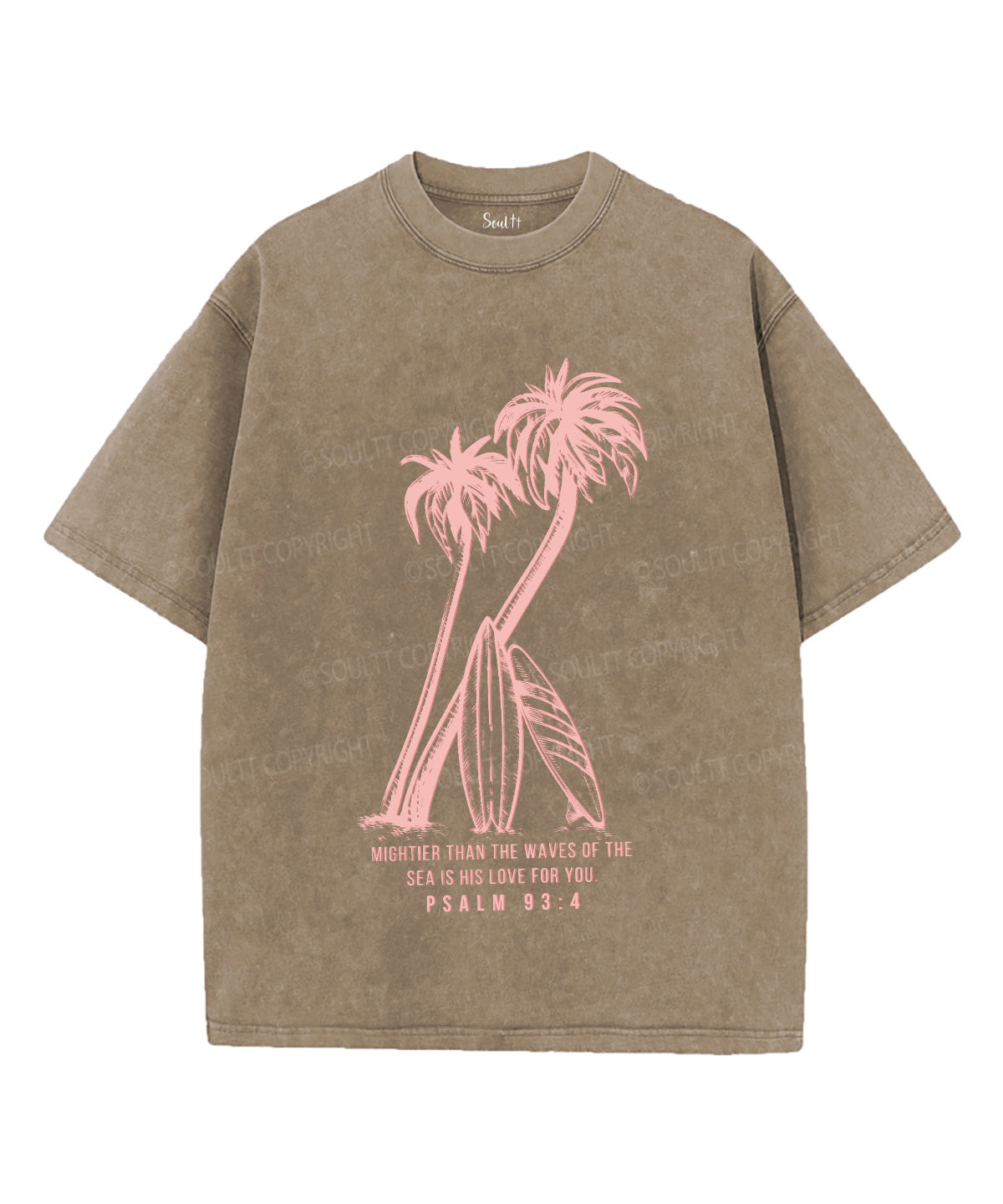 Mightier Than the Waves of the Sea Unisex Washed Christian T-shirt Hoodie, Sweatshirt | CiraTrend.com (Image 5)