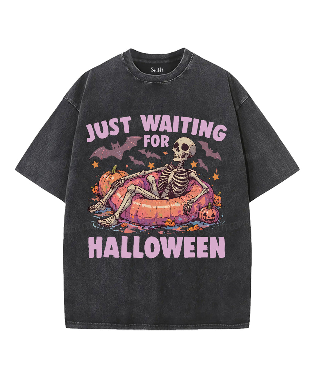 Just Waiting Halloween Washed Christian Style002 T-Shirts, Hoodie, Sweatshirt