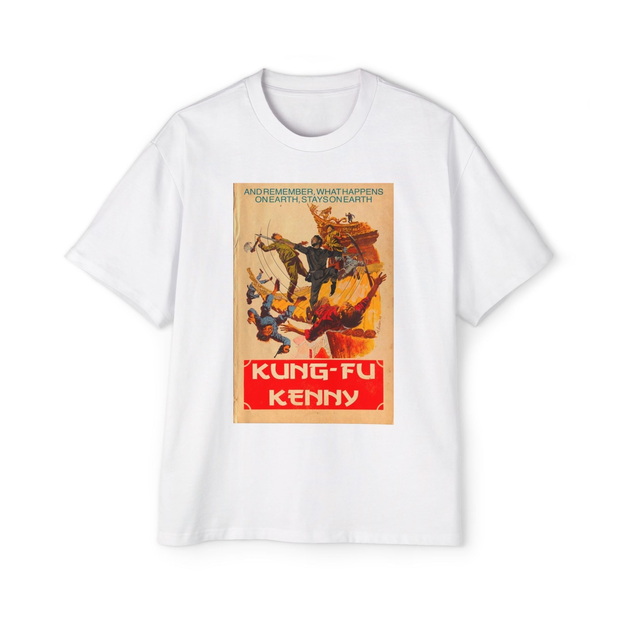 Kung-Fu Kenny - Men's Heavy Oversized Tee Hoodie, Sweatshirt | CiraTrend.com (Image 2)