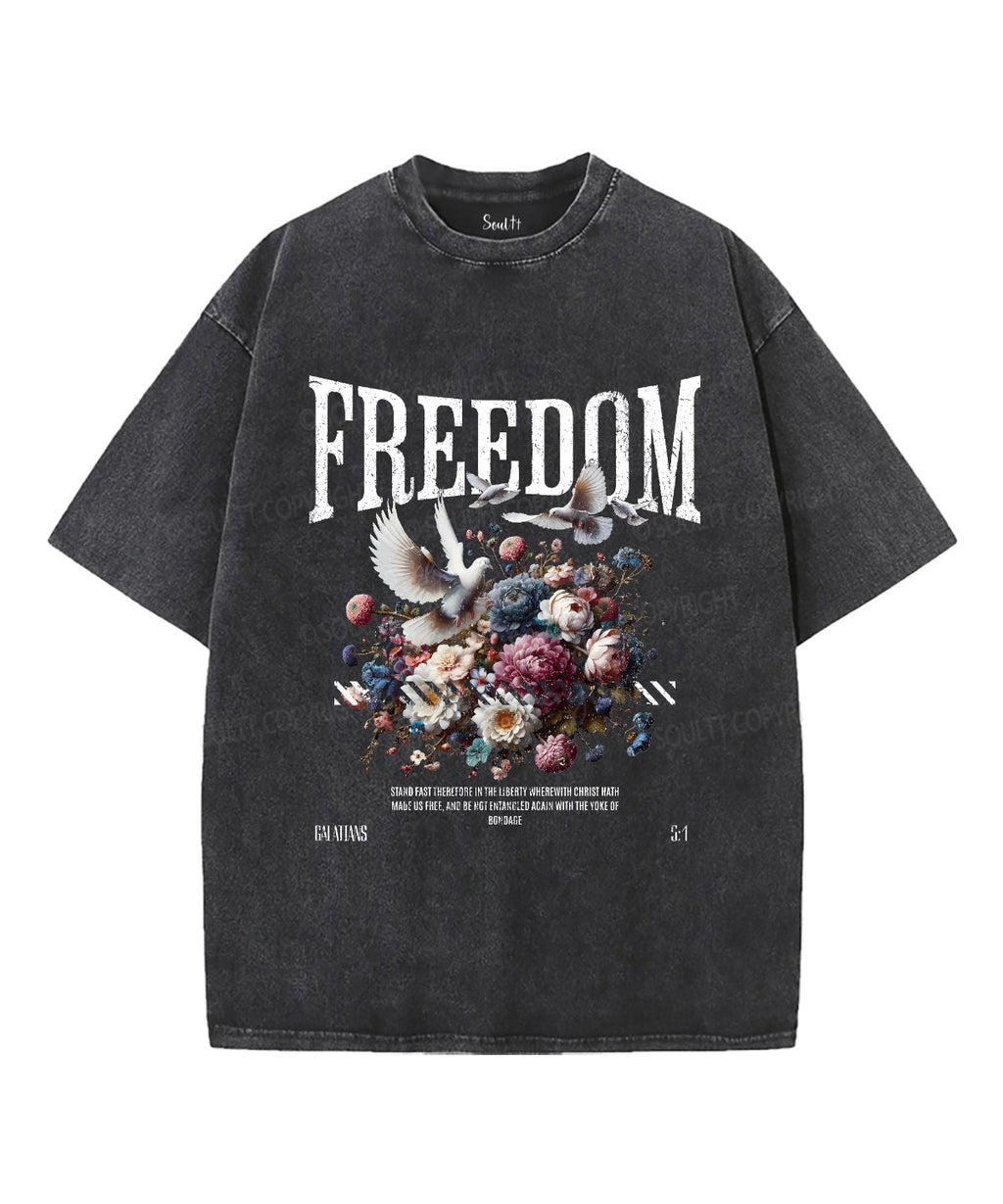 Freedom Unisex Washed Christian T-shirt Style001 Hoodie, Sweatshirt | CiraTrend.com (Image 2)