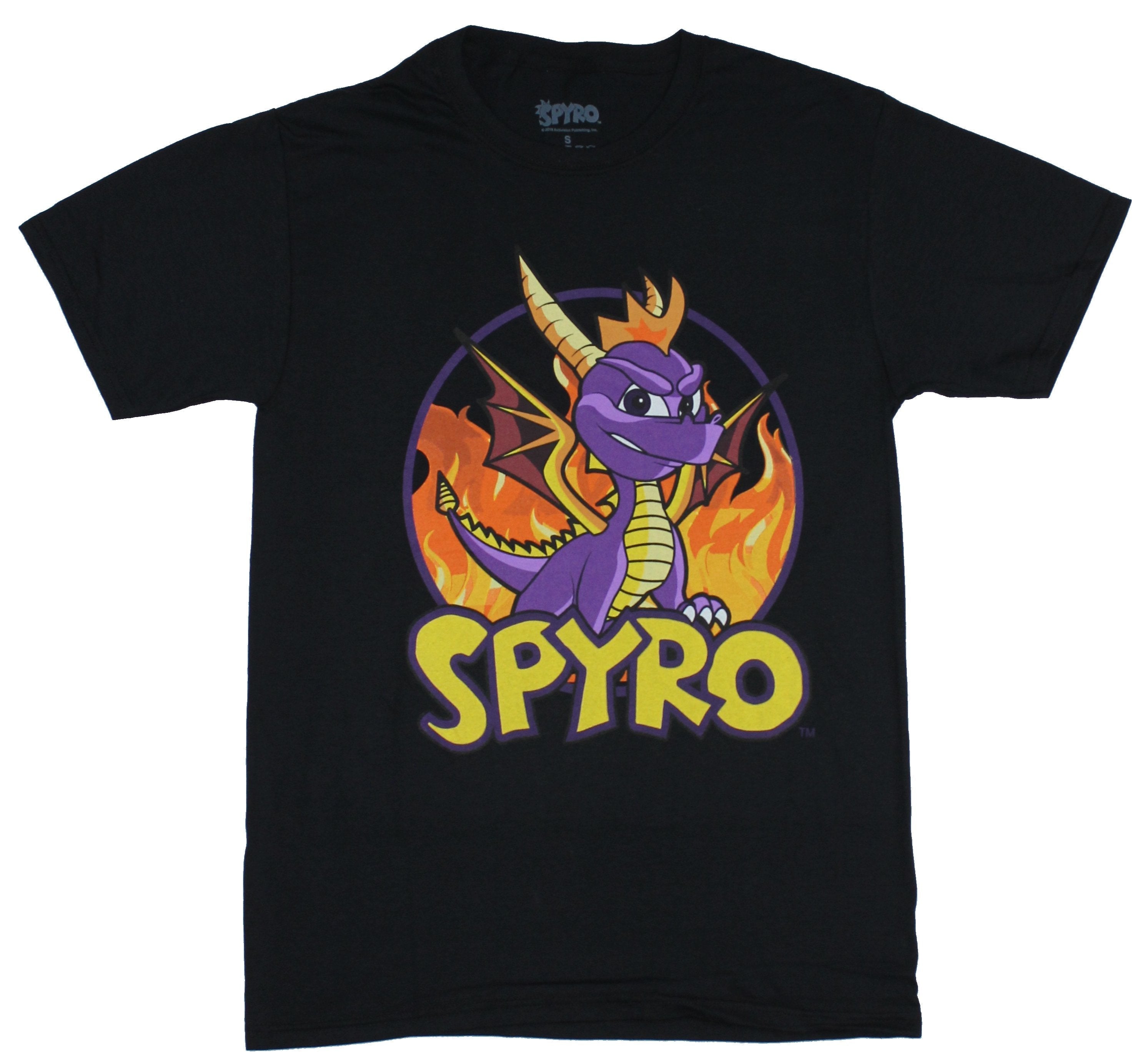Spyro The Dragon Mens T-Shirt - Classic Spyro Fire Image Hoodie, Sweatshirt | CiraTrend.com