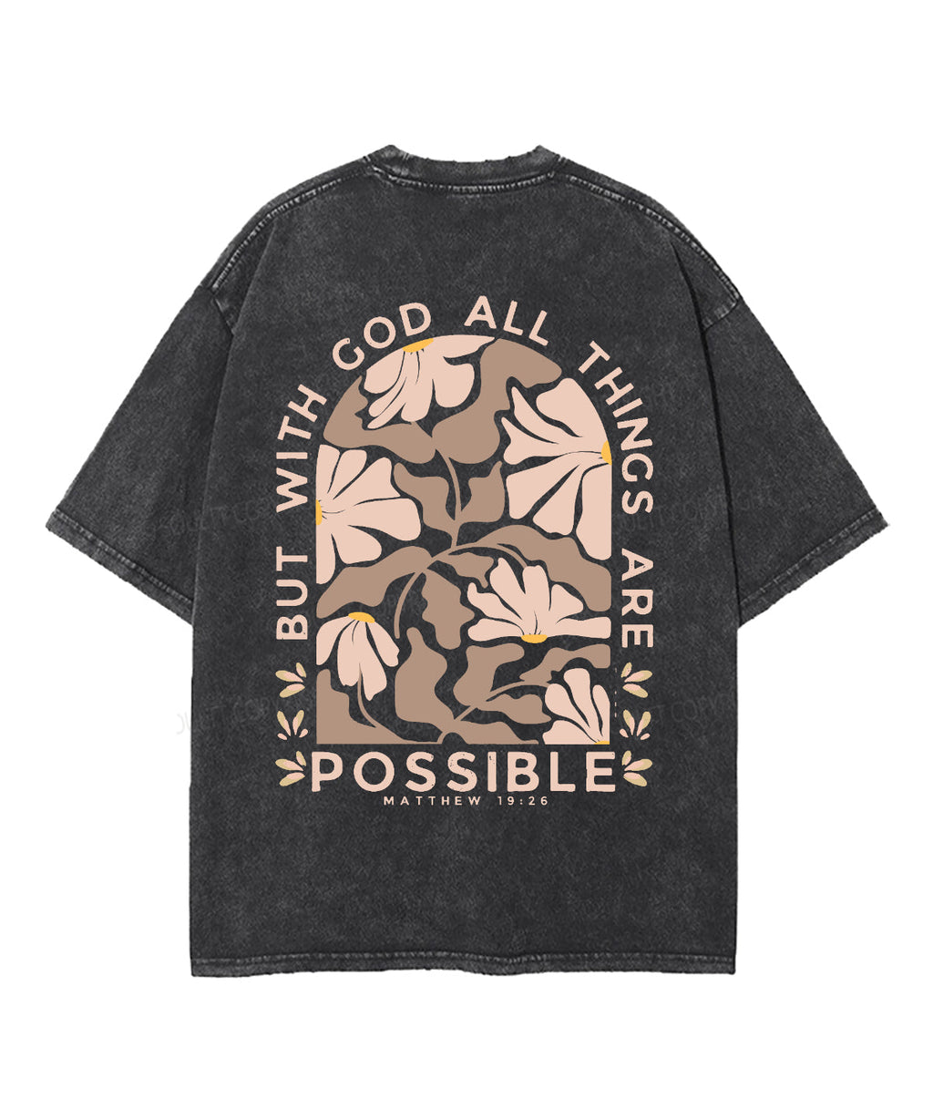 All Things Are Possible Double Sided Unisex Washed Christian T-shirt Style002 Hoodie, Sweatshirt | CiraTrend.com (Image 3)