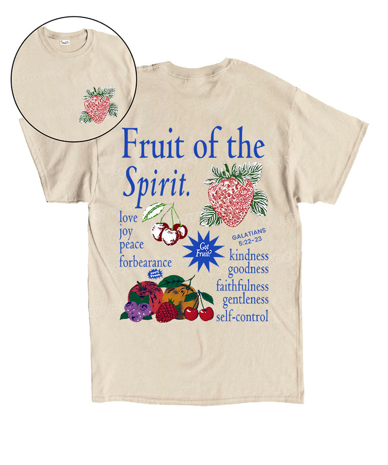Fruit Of The Spirit Double Sided Unisex Cotton Christian T-Shirt Style001 Hoodie, Sweatshirt | CiraTrend.com (Image 1)