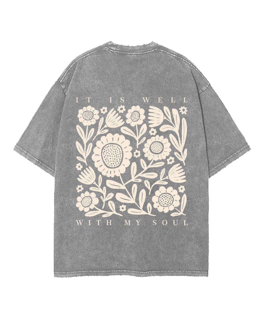 It Is Well With My Soul Double Sided Unisex Washed Christian T-shirt Style006 Hoodie, Sweatshirt | CiraTrend.com (Image 5)