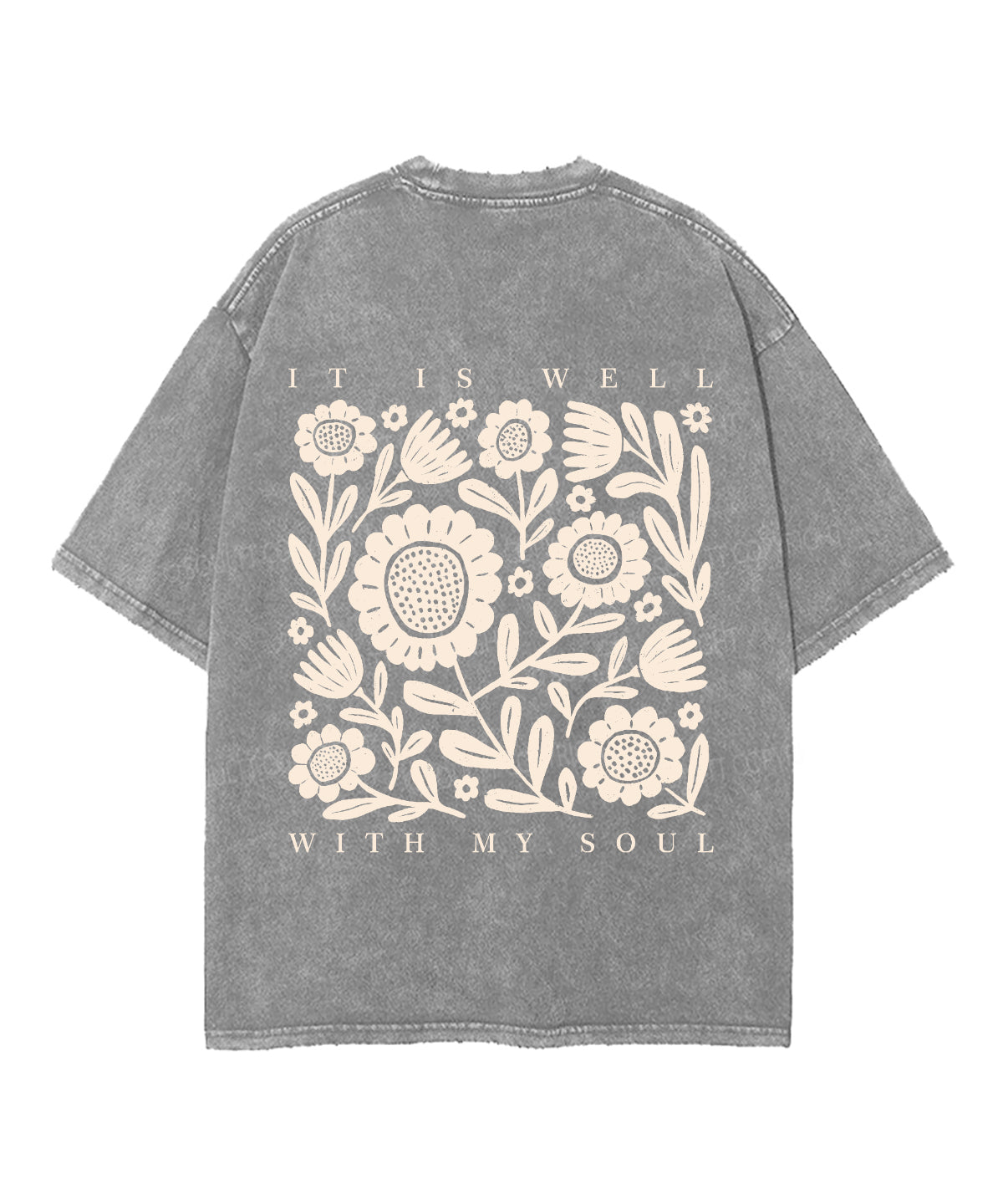 It Is Well With My Soul Double Sided Unisex Washed Christian T-shirt Style006 Hoodie, Sweatshirt | CiraTrend.com (Image 5)