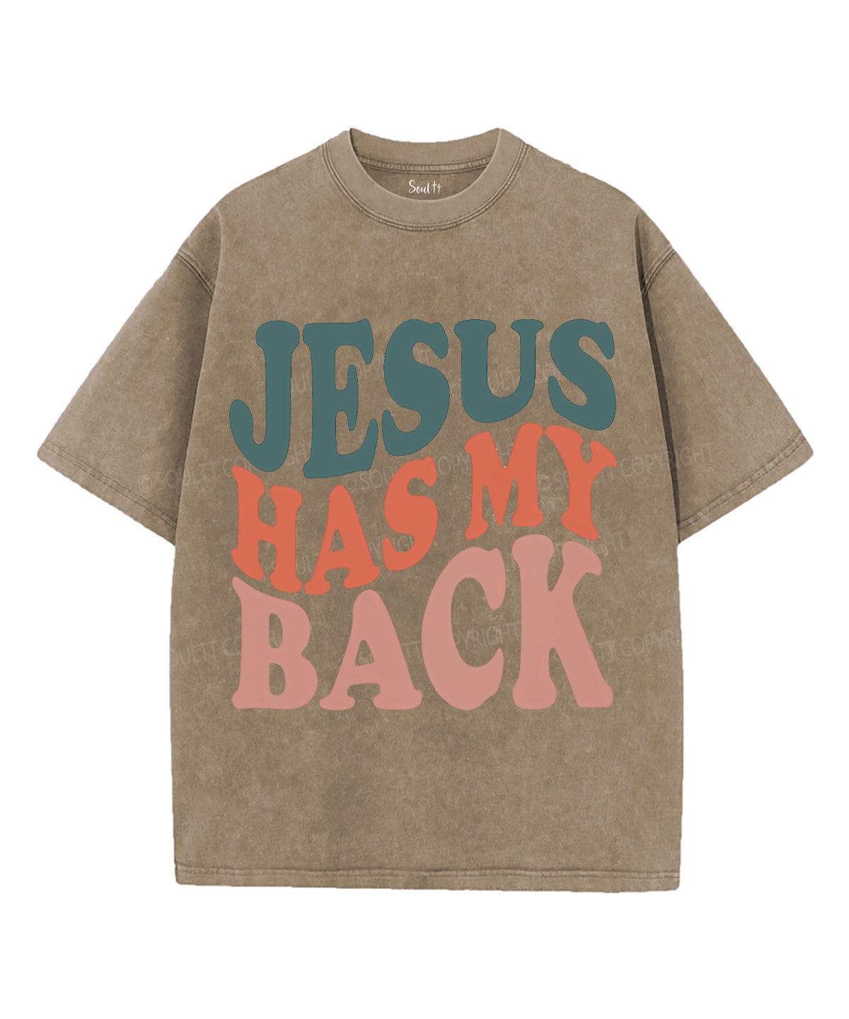 Jesus Has My Back Unisex Washed Christian T-shirt Style001 Hoodie, Sweatshirt | CiraTrend.com (Image 3)