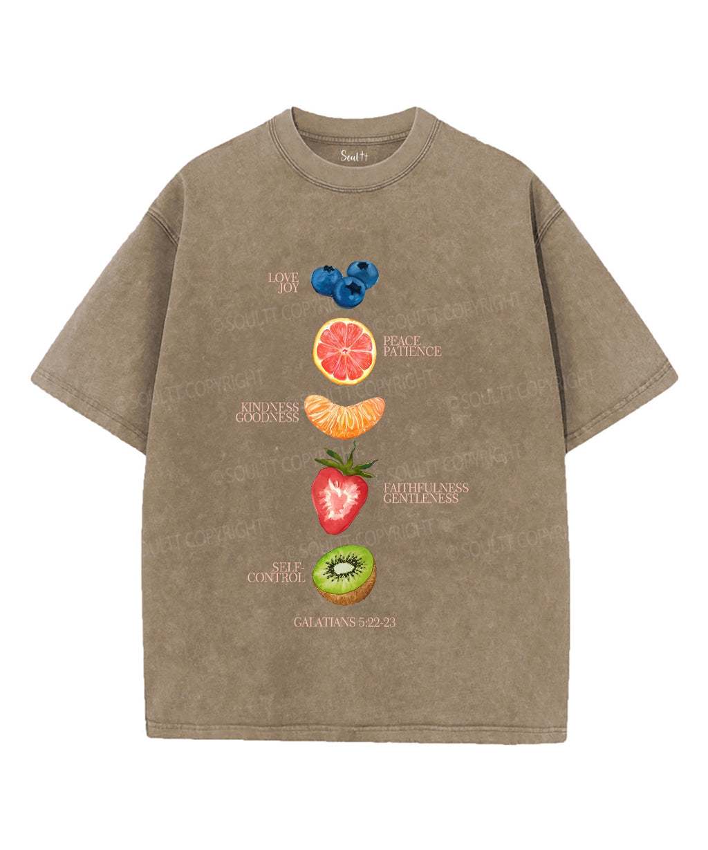 Fruit Of The Spirit Unisex Washed Christian T-shirt Hoodie, Sweatshirt | CiraTrend.com (Image 5)
