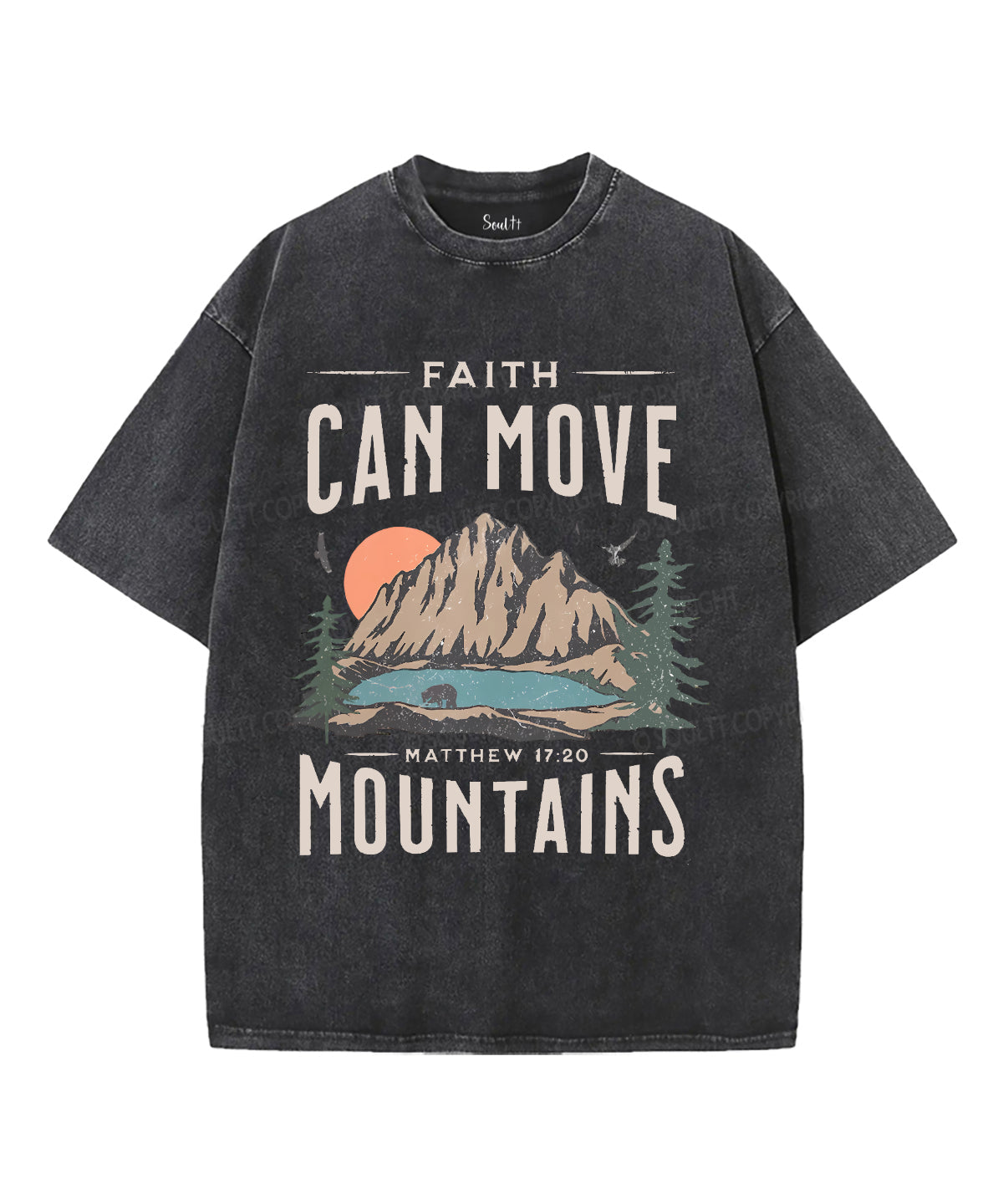 Faith Can Move Unisex Washed Christian T-shirt Style001 Hoodie, Sweatshirt | CiraTrend.com (Image 2)