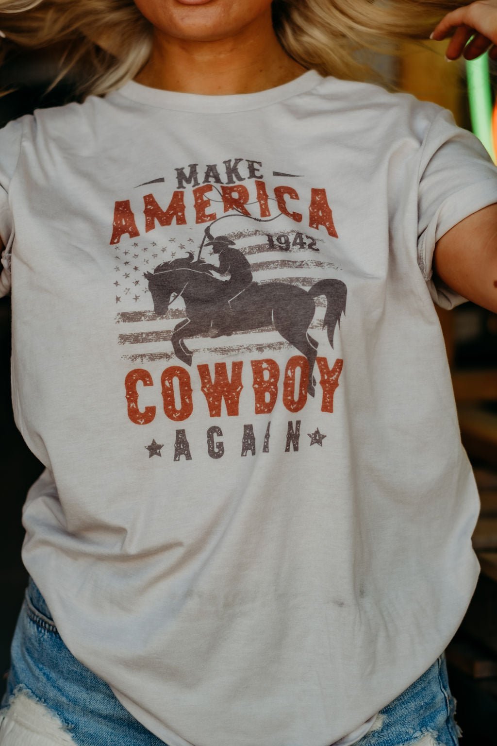 1942 America Cowboy Graphic Tee Shirt Hoodie, Sweatshirt | CiraTrend.com (Image 3)