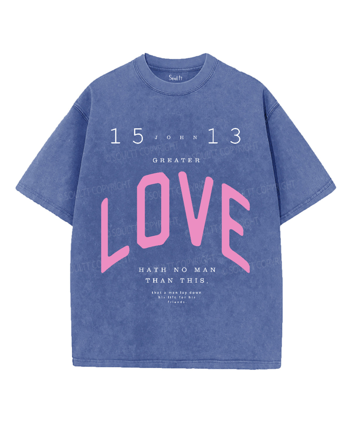 Greater Love Washed Christian T-shirt Hoodie, Sweatshirt | CiraTrend.com (Image 3)