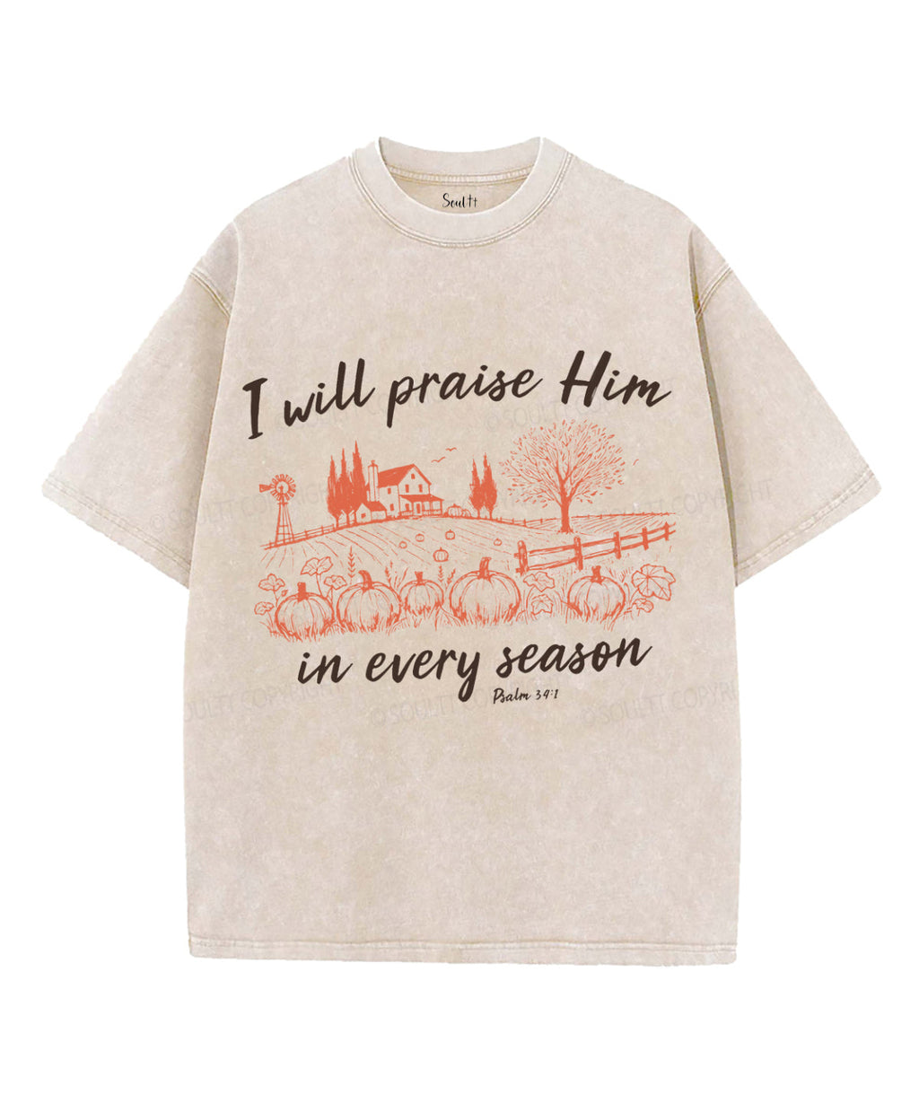 I Will Praise Him Unisex Washed Christian T-shirt Hoodie, Sweatshirt | CiraTrend.com (Image 2)