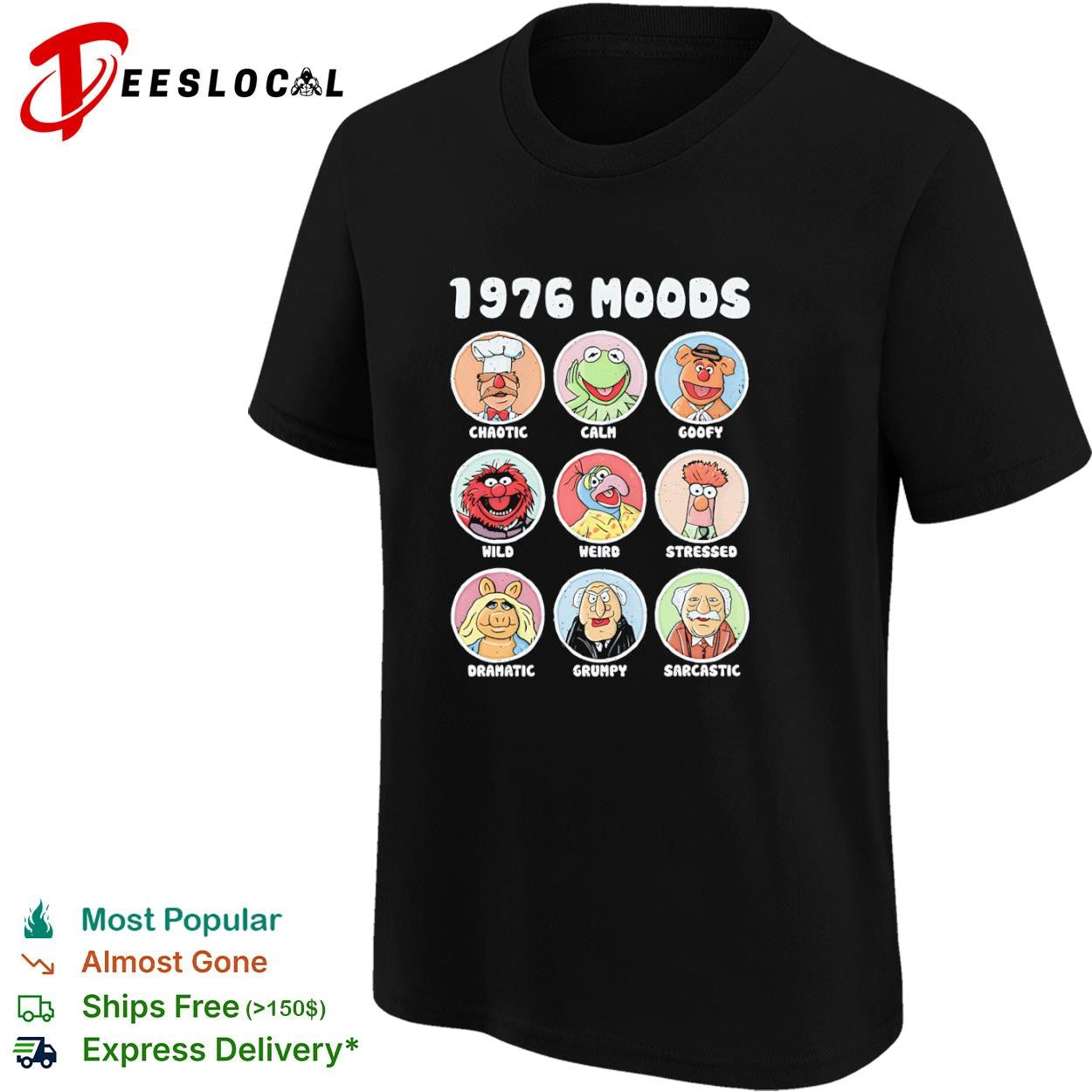 1976 Moods muppets characters shirt