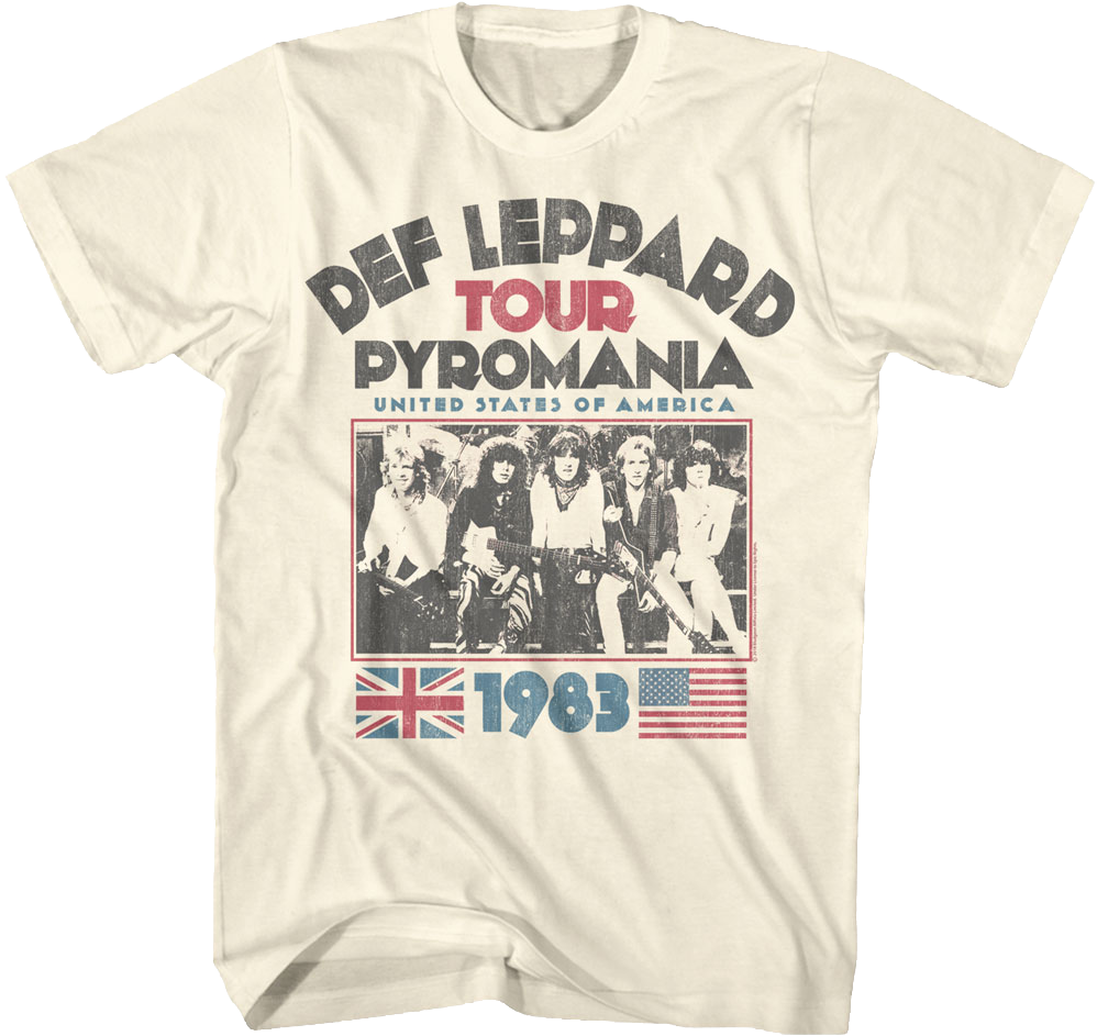 1983 Tour Def Leppard T-Shirt Hoodie, Sweatshirt | CiraTrend.com (Image 1)