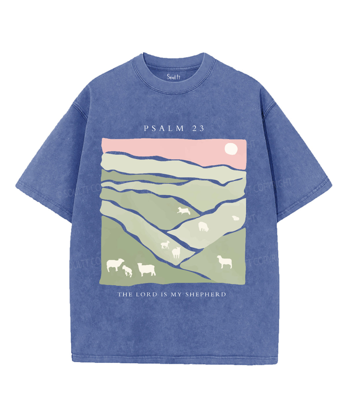 The Lord Is My Shepherd Unisex Washed Christian T-shirt Style001 Hoodie, Sweatshirt | CiraTrend.com (Image 3)