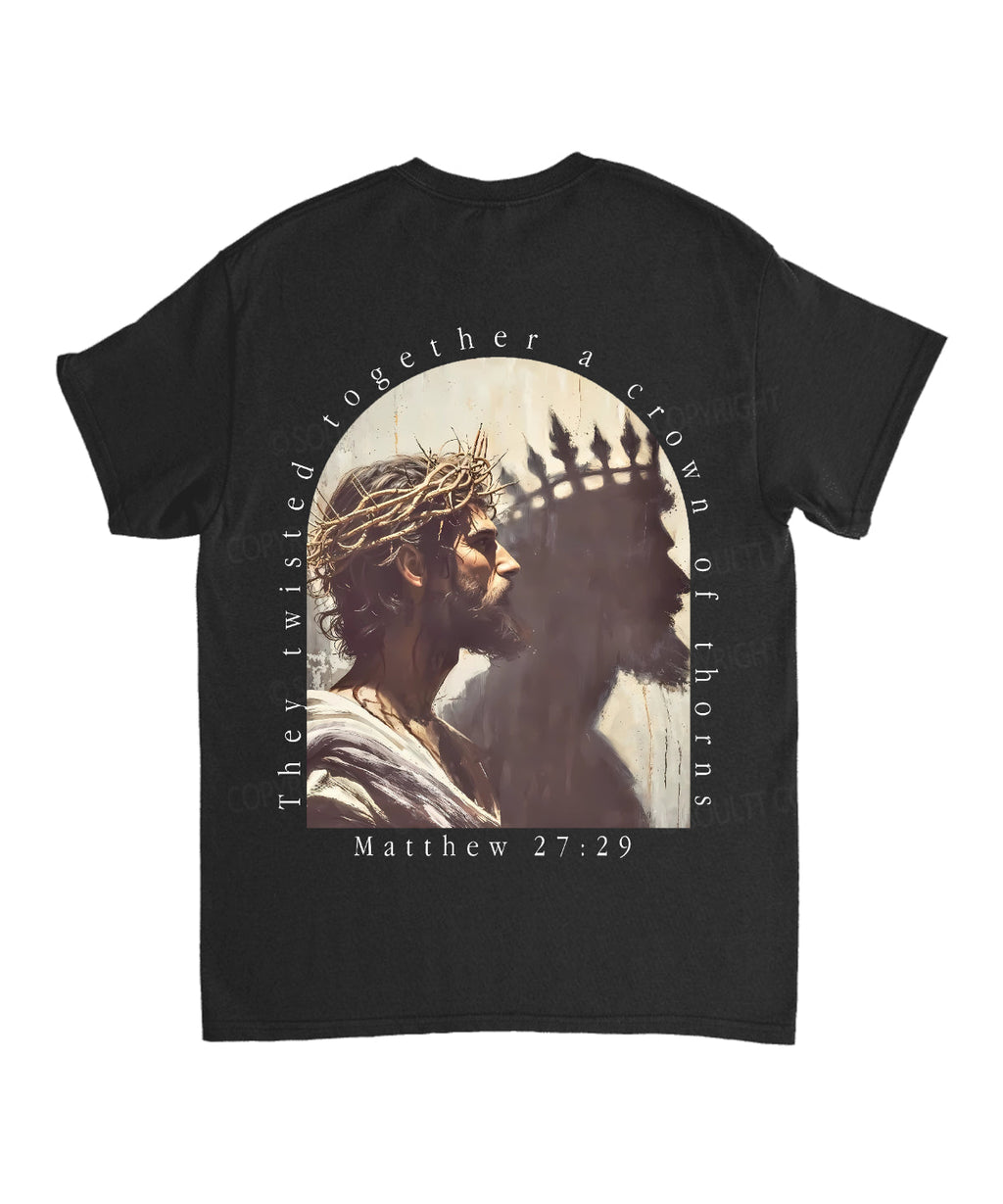 A Crown Of Thorns Double Sided Unisex Cotton Christian T-Shirt Hoodie, Sweatshirt | CiraTrend.com (Image 5)