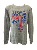 1980 Miracle on Ice  45th Anniversary (1980-2025) Vintage Thermal Long Sleeve Tee Hoodie, Sweatshirt (Image 1)