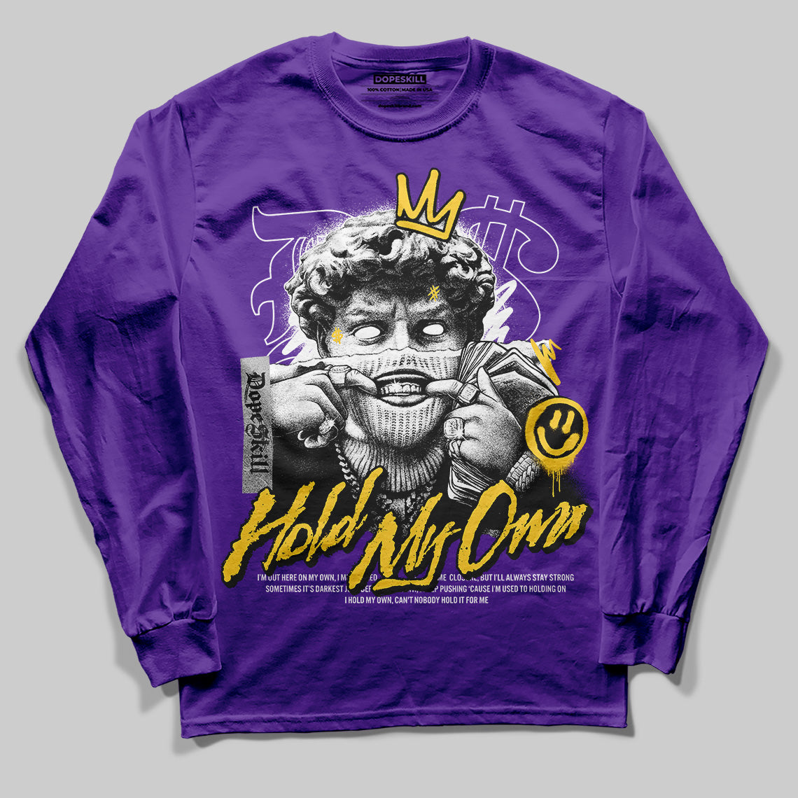 Field Purple 12s DopeSkill Purple Long Sleeve T-Shirt In My Way Graphic
