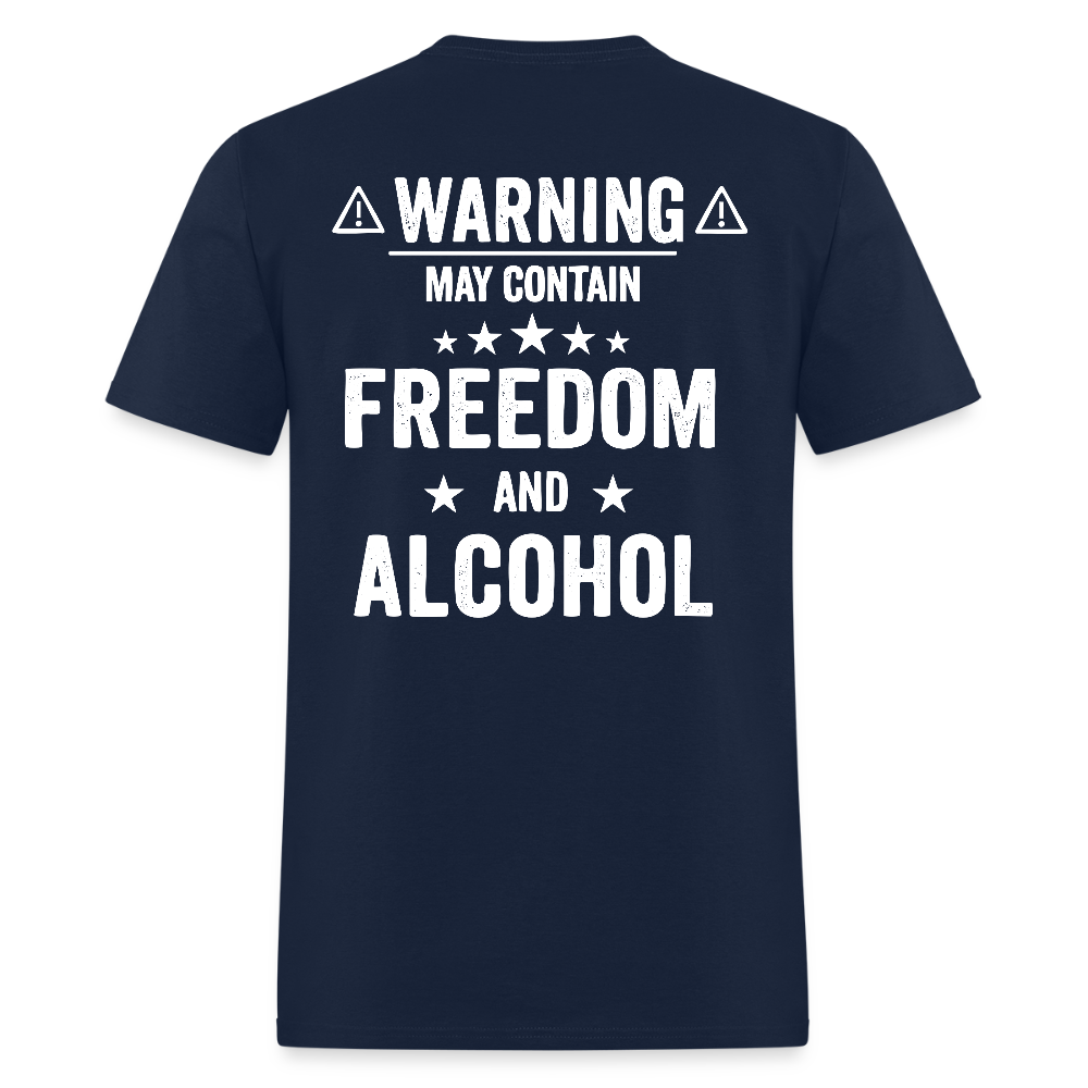 Warning May Contain Freedom And Alcohol T Shirt Hoodie, Sweatshirt | CiraTrend.com (Image 5)