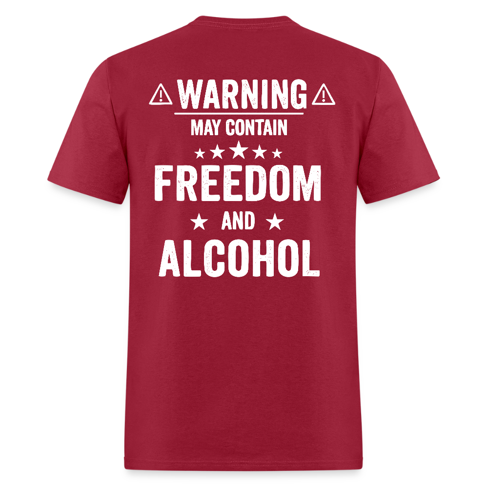 Warning May Contain Freedom And Alcohol T Shirt Hoodie, Sweatshirt | CiraTrend.com (Image 3)