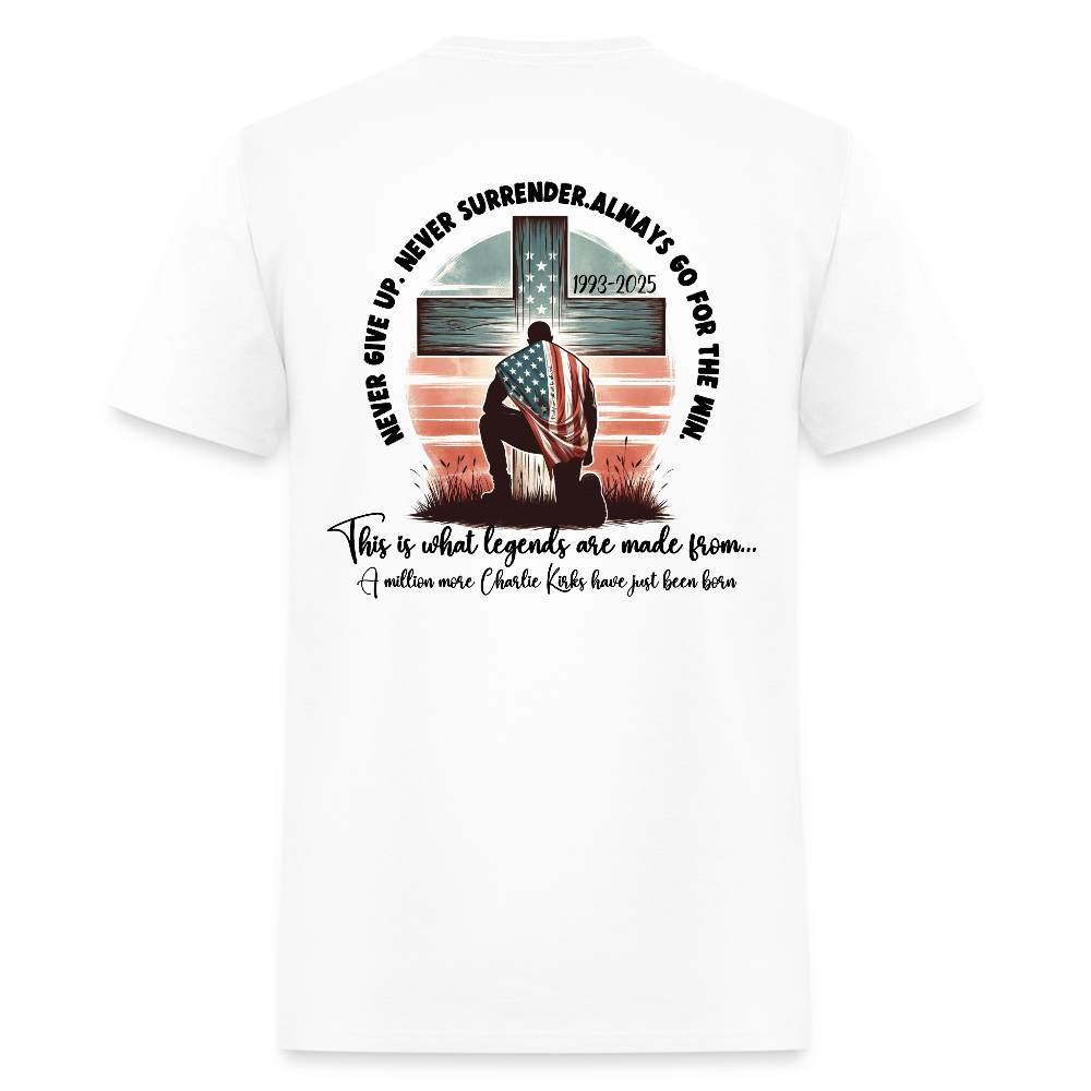 Charlie Kirk Freedom Never Give Up T Shirt Hoodie, Sweatshirt | CiraTrend.com (Image 2)