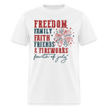 Freedom Family Faith Friends & Fireworks T Shirt Hoodie, Sweatshirt | CiraTrend.com (Image 1)