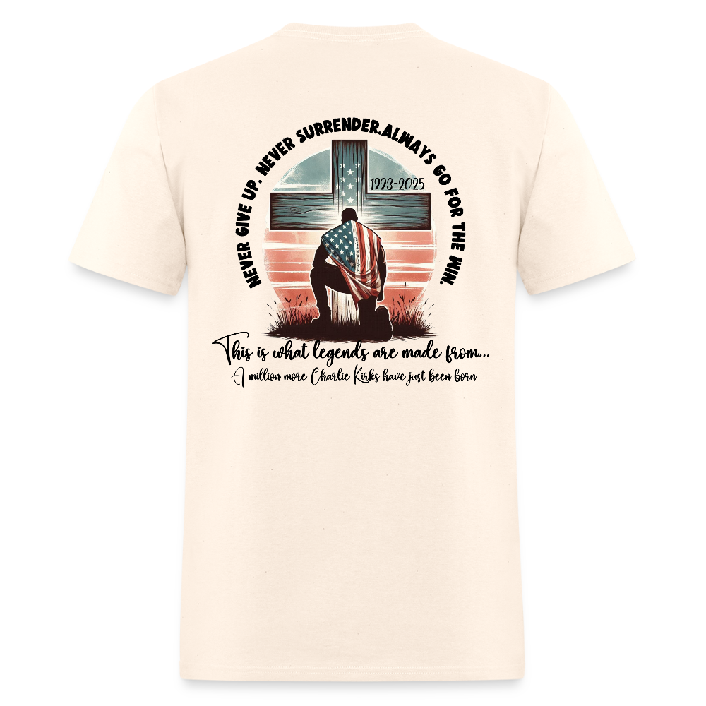 Charlie Kirk Freedom Never Give Up T Shirt Hoodie, Sweatshirt | CiraTrend.com (Image 4)