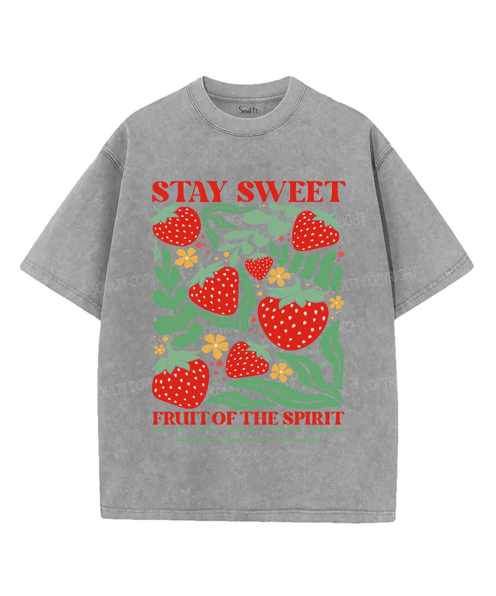 Stay Sweet Unisex Washed Christian T-shirt Hoodie, Sweatshirt | CiraTrend.com (Image 2)