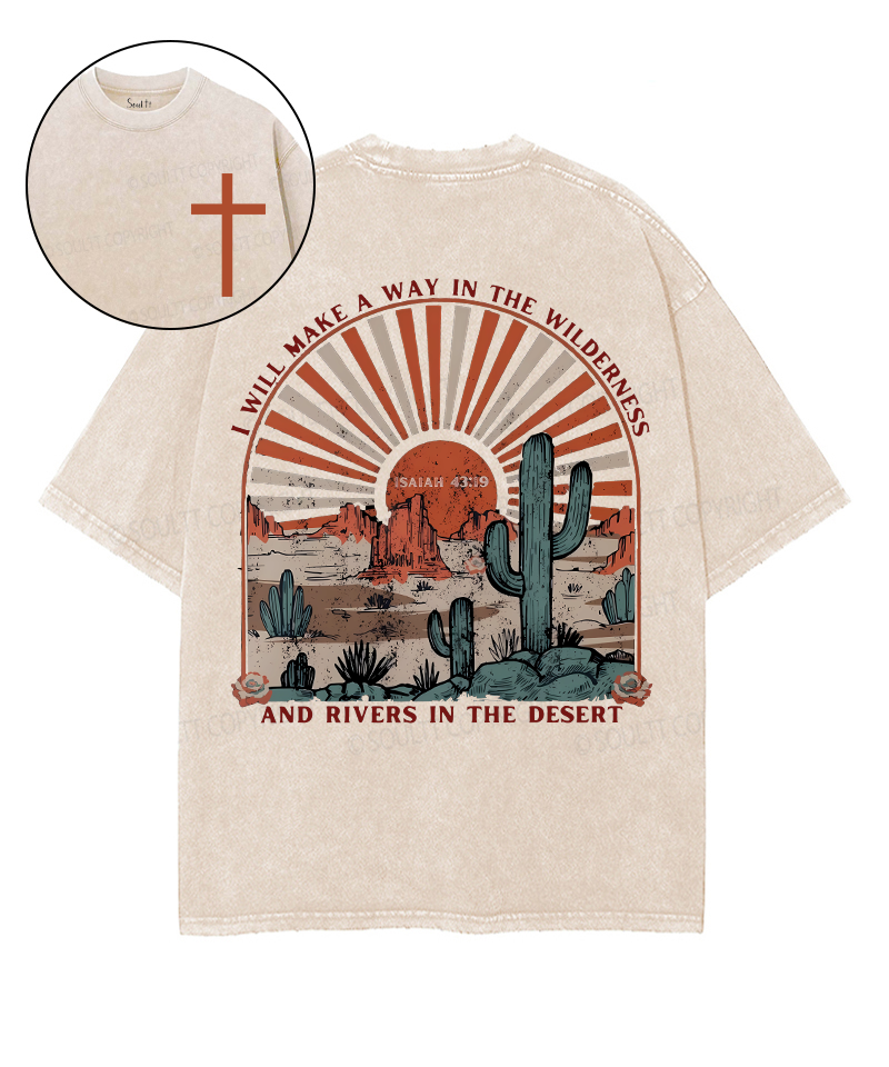 I Will Make Way Wilderness Double Sided Washed Christian T-Shirts, Hoodie, Sweatshirt
