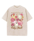 The Only Ghost Is Holy Ghost Unisex Washed Christian T-shirt Hoodie, Sweatshirt | CiraTrend.com (Image 1)