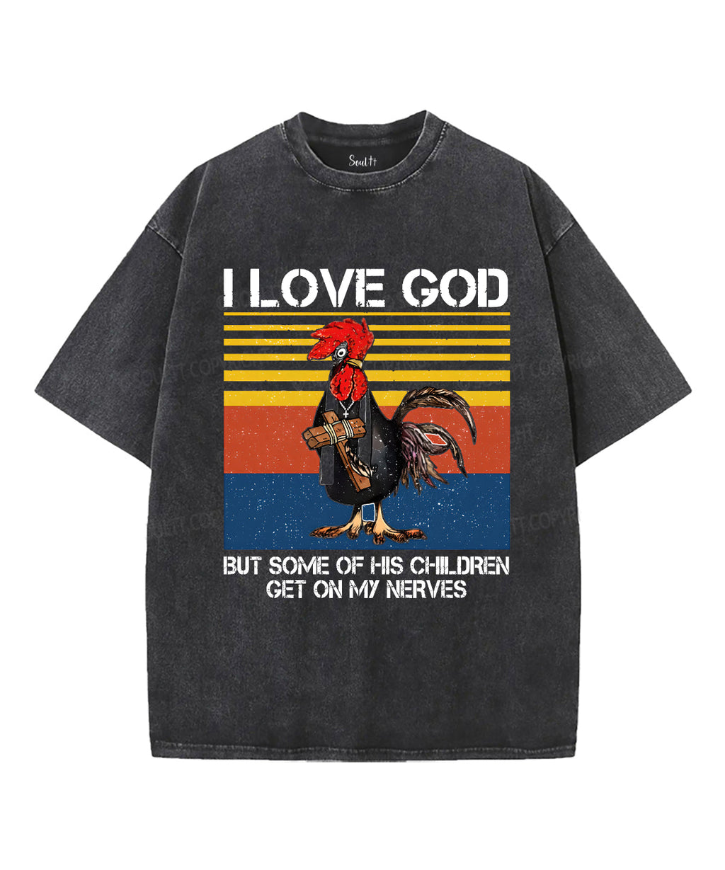 I Love God Unisex Washed Christian T-shirt Hoodie, Sweatshirt | CiraTrend.com (Image 1)