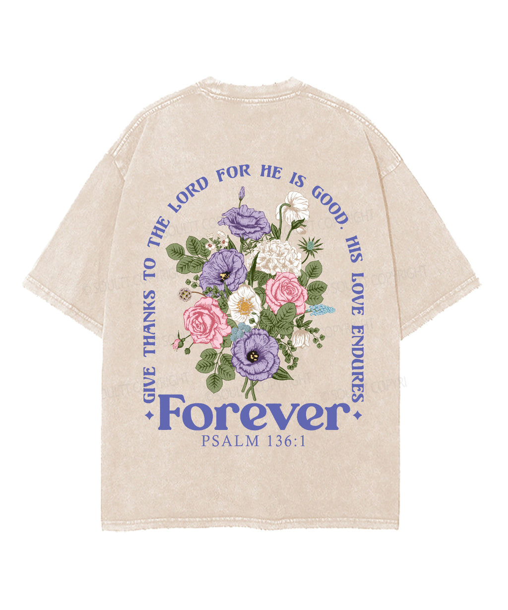 His Love Endures Forever Double Sided Unisex Washed Christian T-shirt Hoodie, Sweatshirt | CiraTrend.com (Image 3)