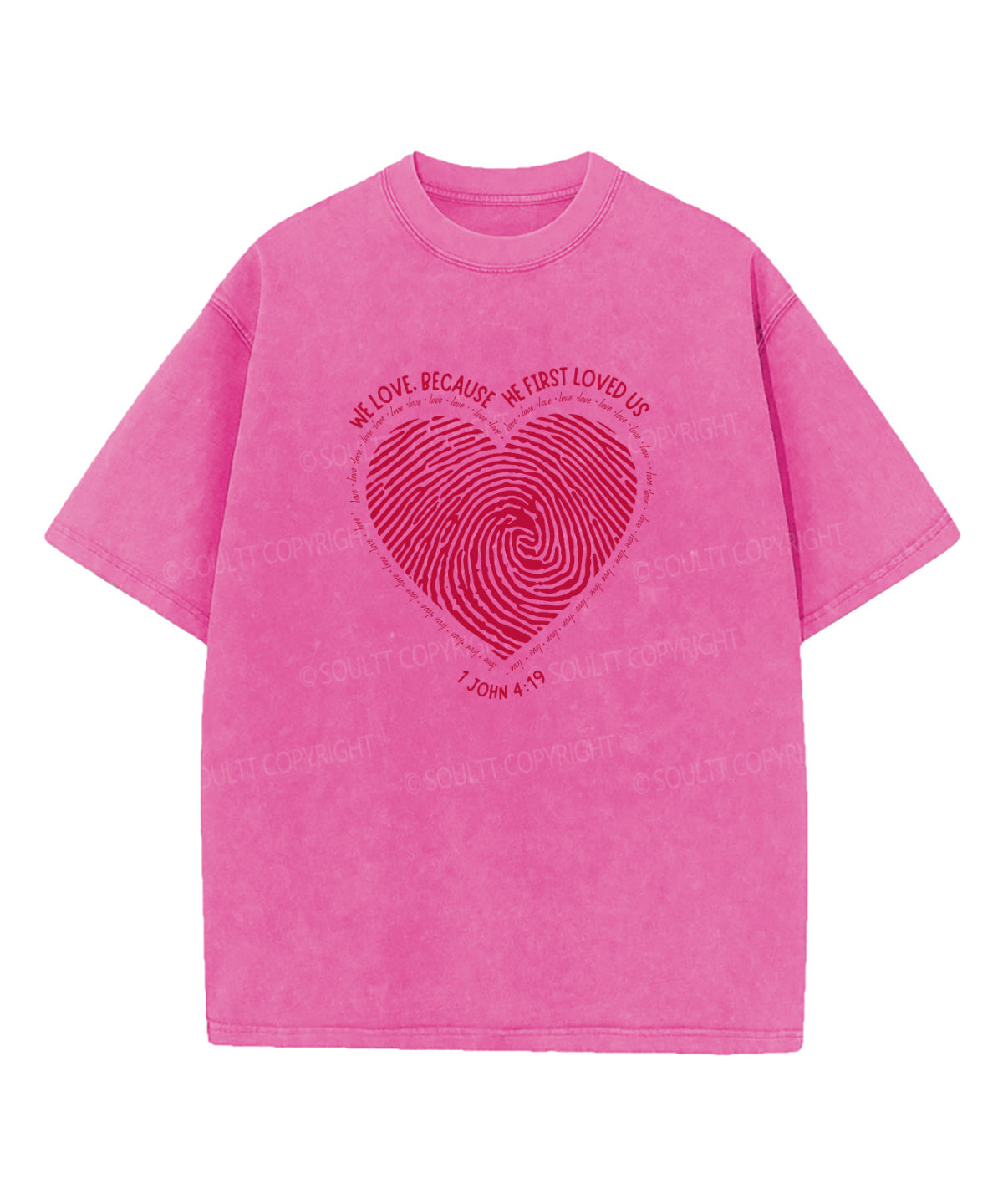 Becuse He First Love Us Washed Christian T-shirt Hoodie, Sweatshirt | CiraTrend.com (Image 3)