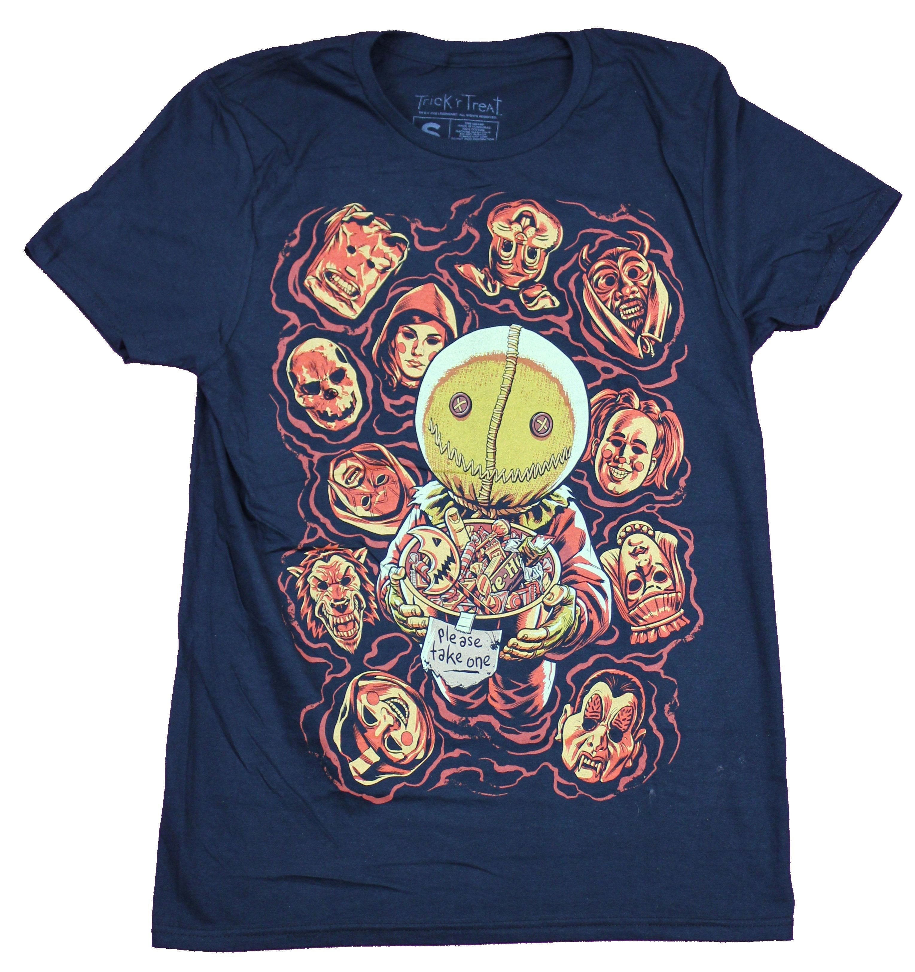 Trick or Treat Mens T-Shirt- Artful Character Collage Hoodie, Sweatshirt | CiraTrend.com