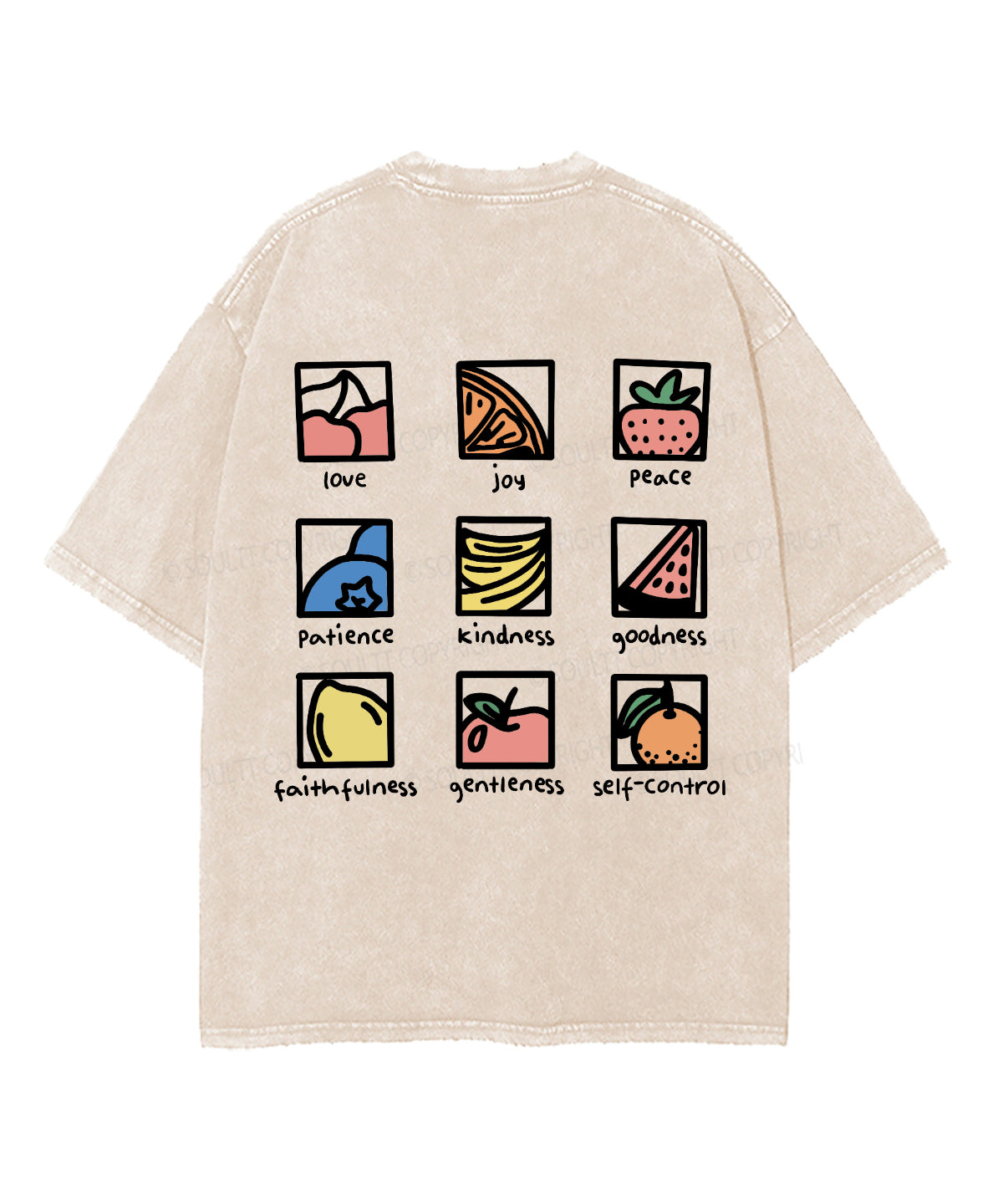 Fruit Of The Spirit Double Sided Washed Christian T-shirt Style001 Hoodie, Sweatshirt | CiraTrend.com (Image 3)