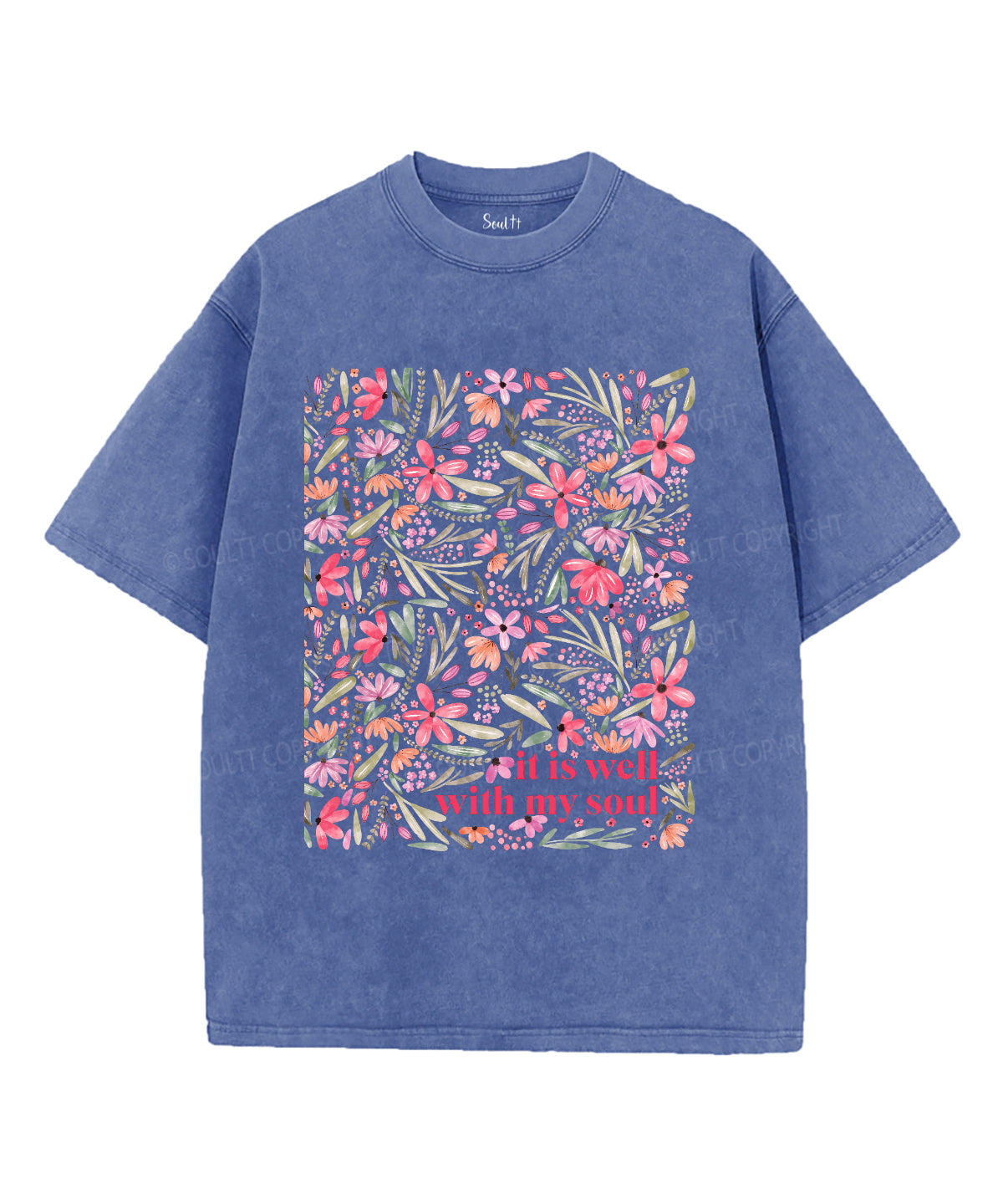 It Is Well With My Soul Unisex Washed Christian T-shirt Style015 Hoodie, Sweatshirt | CiraTrend.com (Image 3)