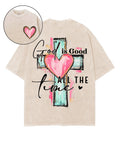 Good Is God Double Sided Washed Christian T-Shirts, Hoodie, Sweatshirt