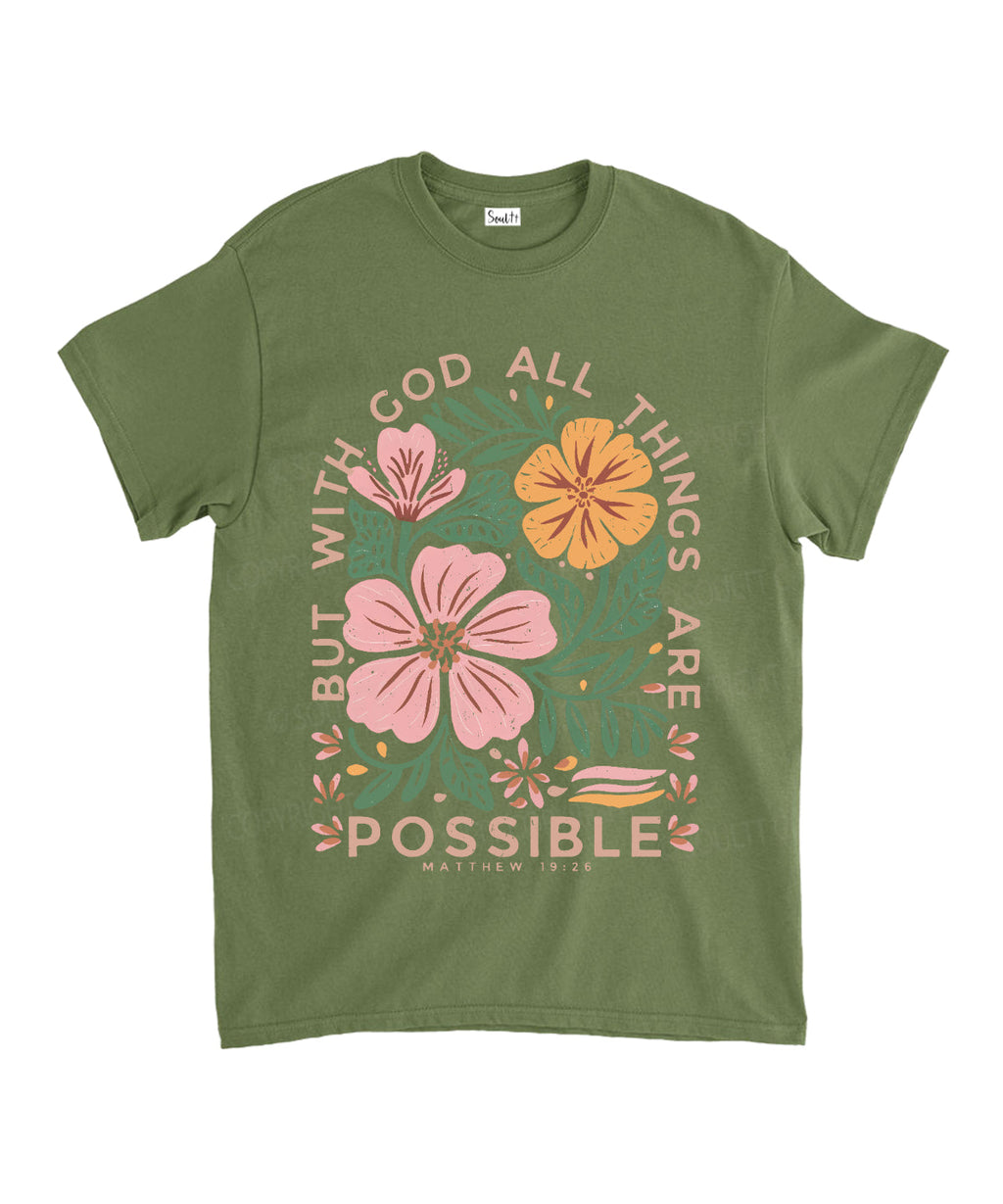 All Things Are Possible Unisex Cotton Christian T-Shirt Hoodie, Sweatshirt | CiraTrend.com (Image 5)