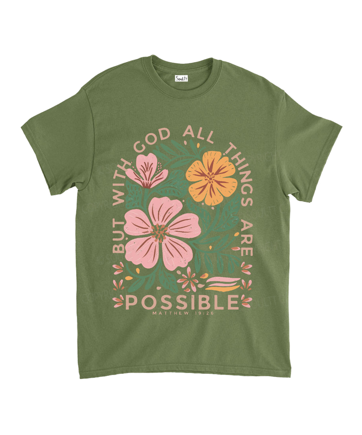 All Things Are Possible Unisex Cotton Christian T-Shirt Hoodie, Sweatshirt | CiraTrend.com (Image 5)