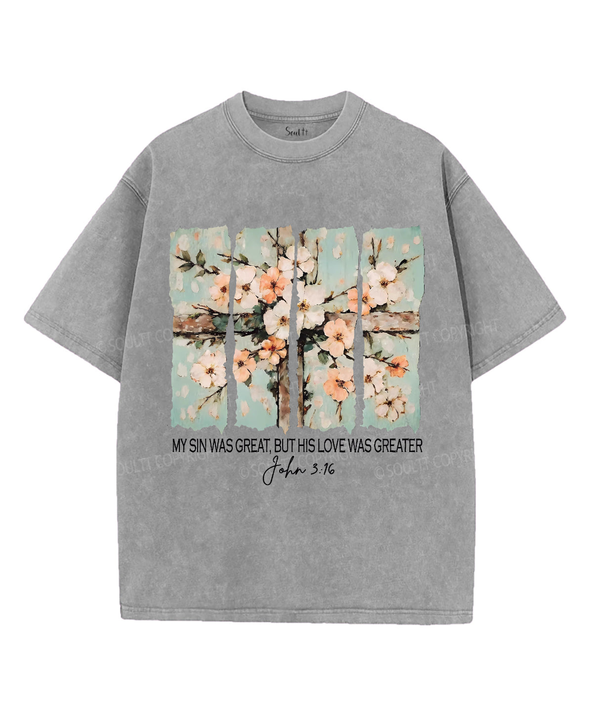 His Love Was Greater Unisex Washed Christian T-shirt Style002 Hoodie, Sweatshirt | CiraTrend.com (Image 2)