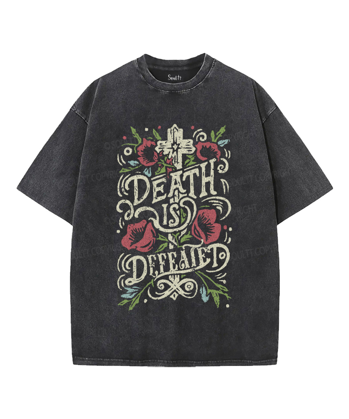 Death Is Defeated Washed Christian T-Shirts, Hoodie, Sweatshirt