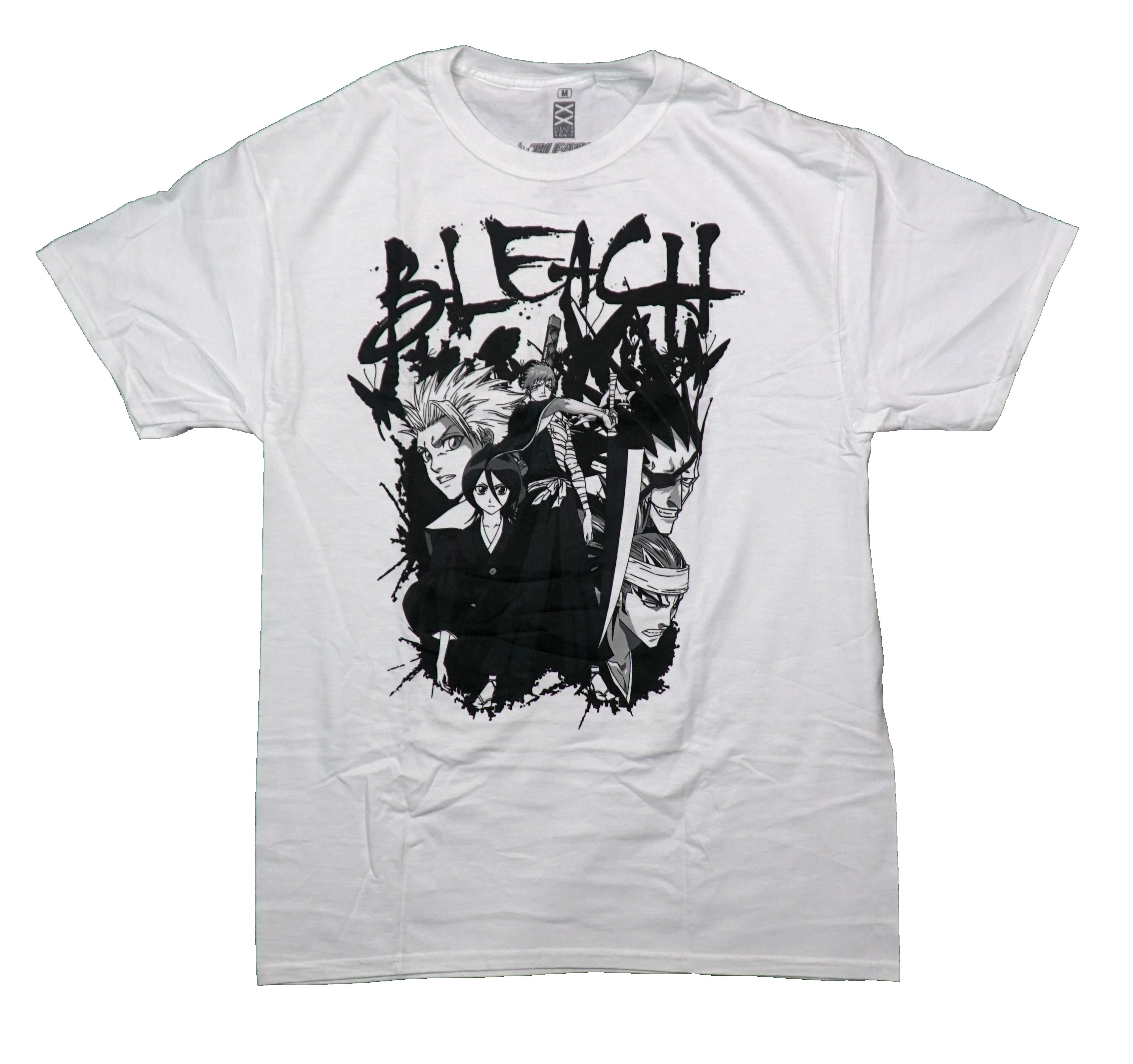 Bleach Mens T-Shirt -Black and White Cast Under Name Hoodie, Sweatshirt | CiraTrend.com