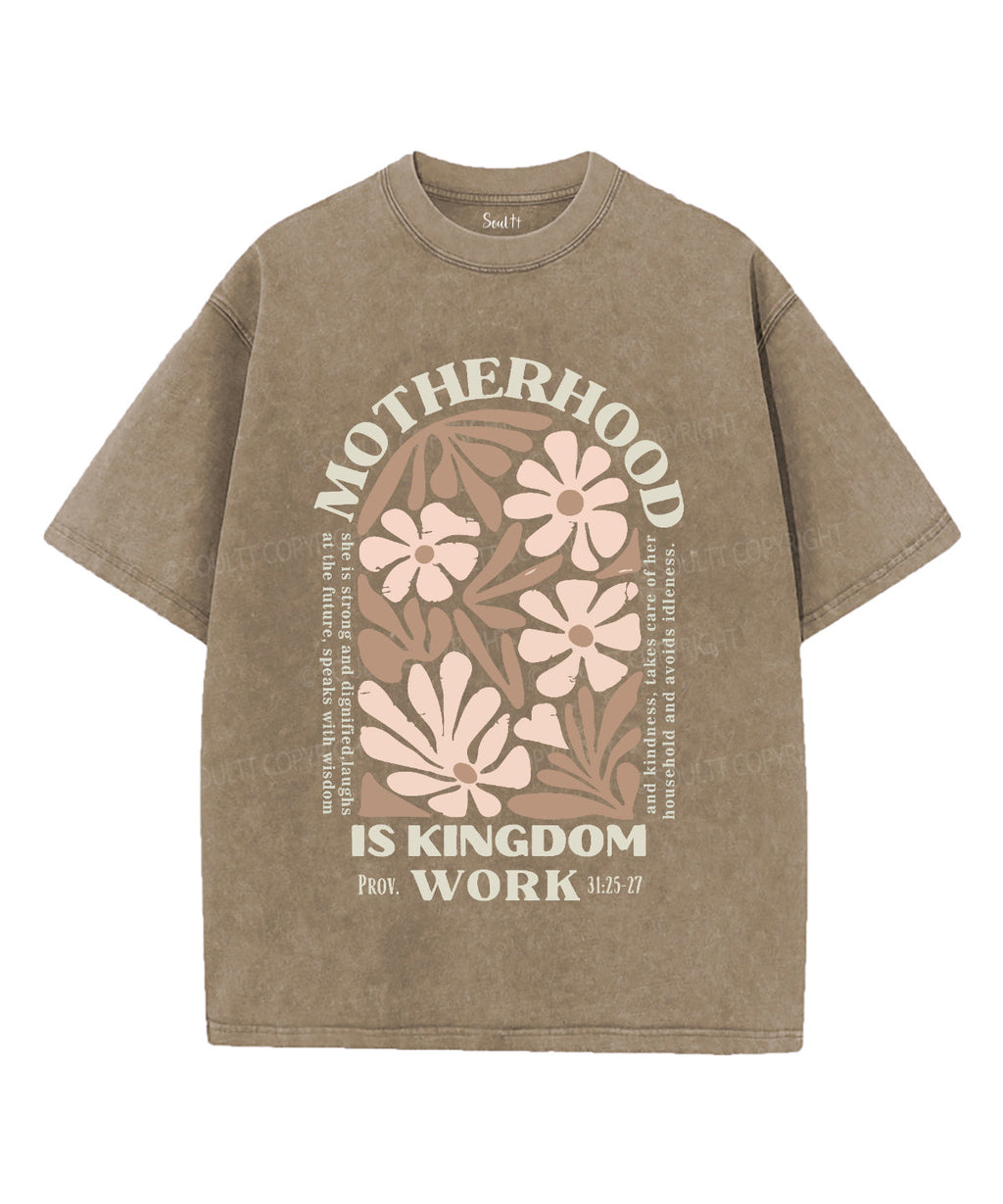 Motherhood Is Kingdom Work Unisex Washed Christian T-shirt Style002 Hoodie, Sweatshirt | CiraTrend.com (Image 5)