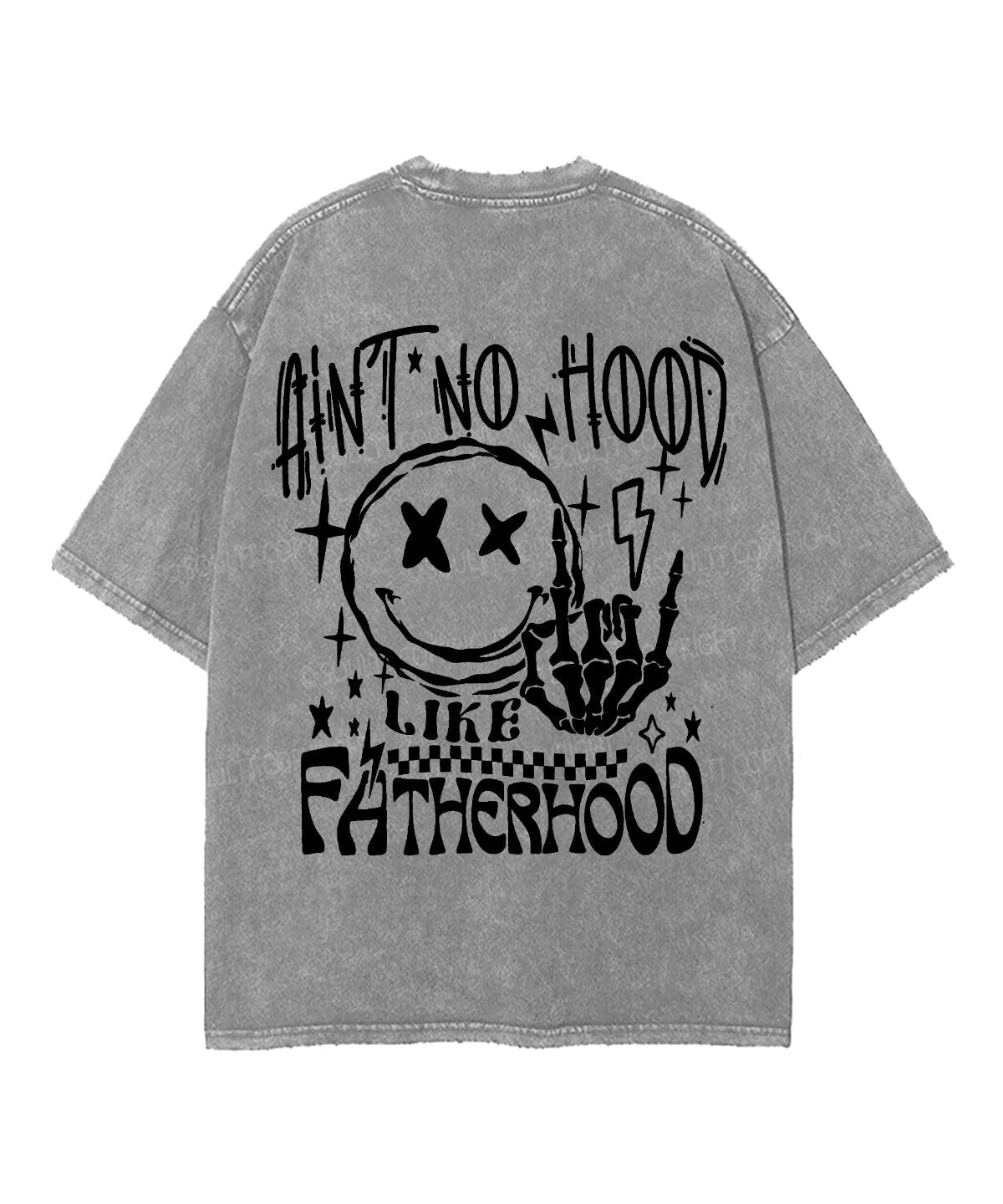 Ain't No Hood Like Fatherhood Double Sided Unisex Washed Christian T-shirt Hoodie, Sweatshirt | CiraTrend.com (Image 5)