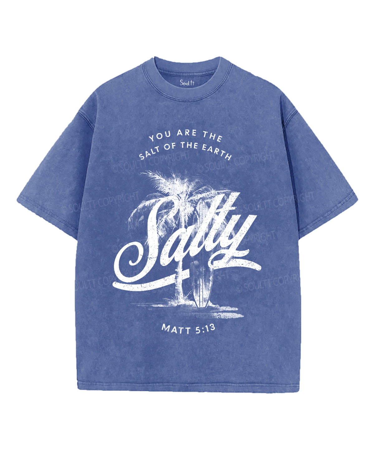 Salty Unisex Washed Christian T-shirt Hoodie, Sweatshirt | CiraTrend.com (Image 4)