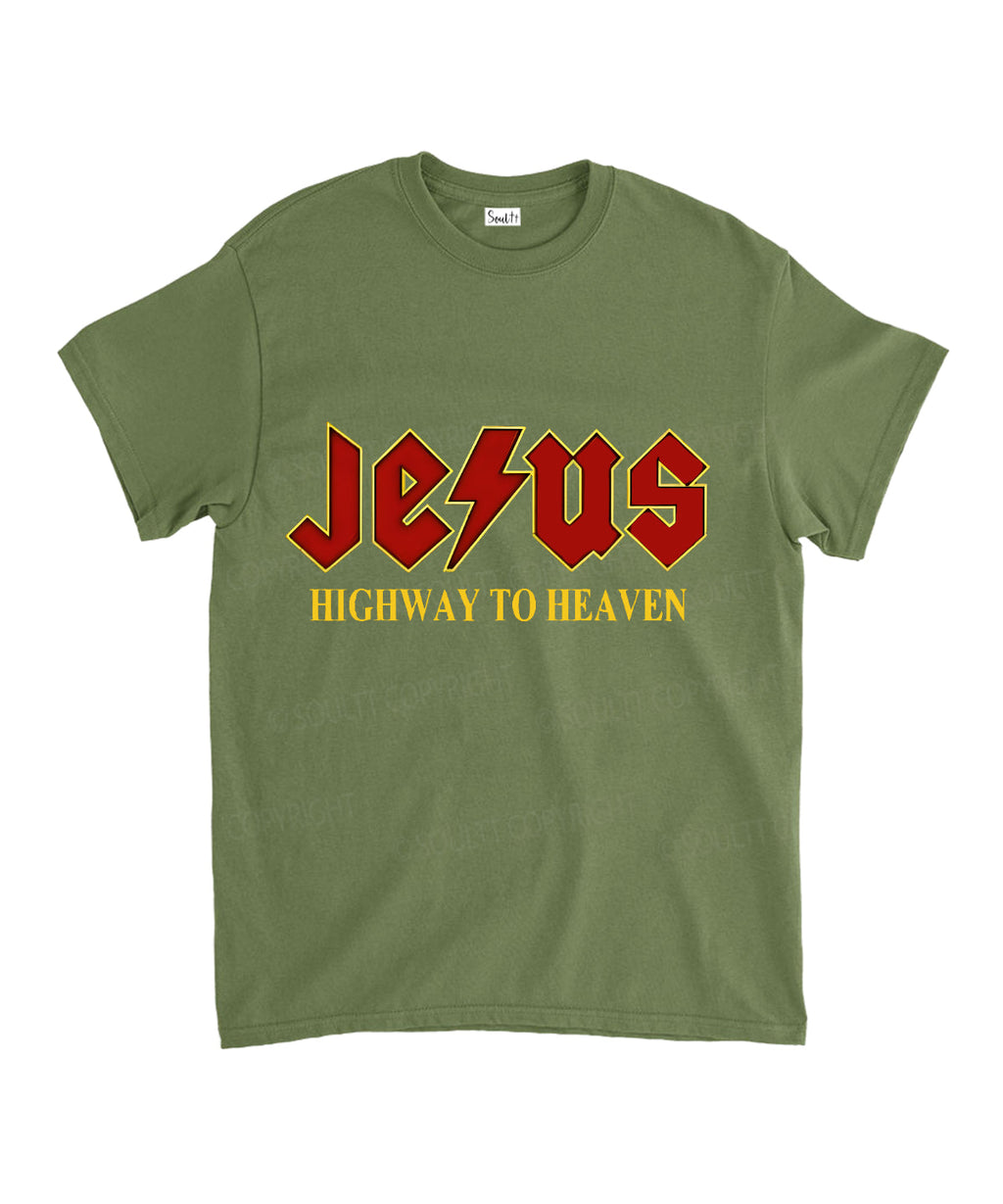 Highway to Heaven Unisex Cotton Christian T-Shirt Hoodie, Sweatshirt | CiraTrend.com (Image 5)