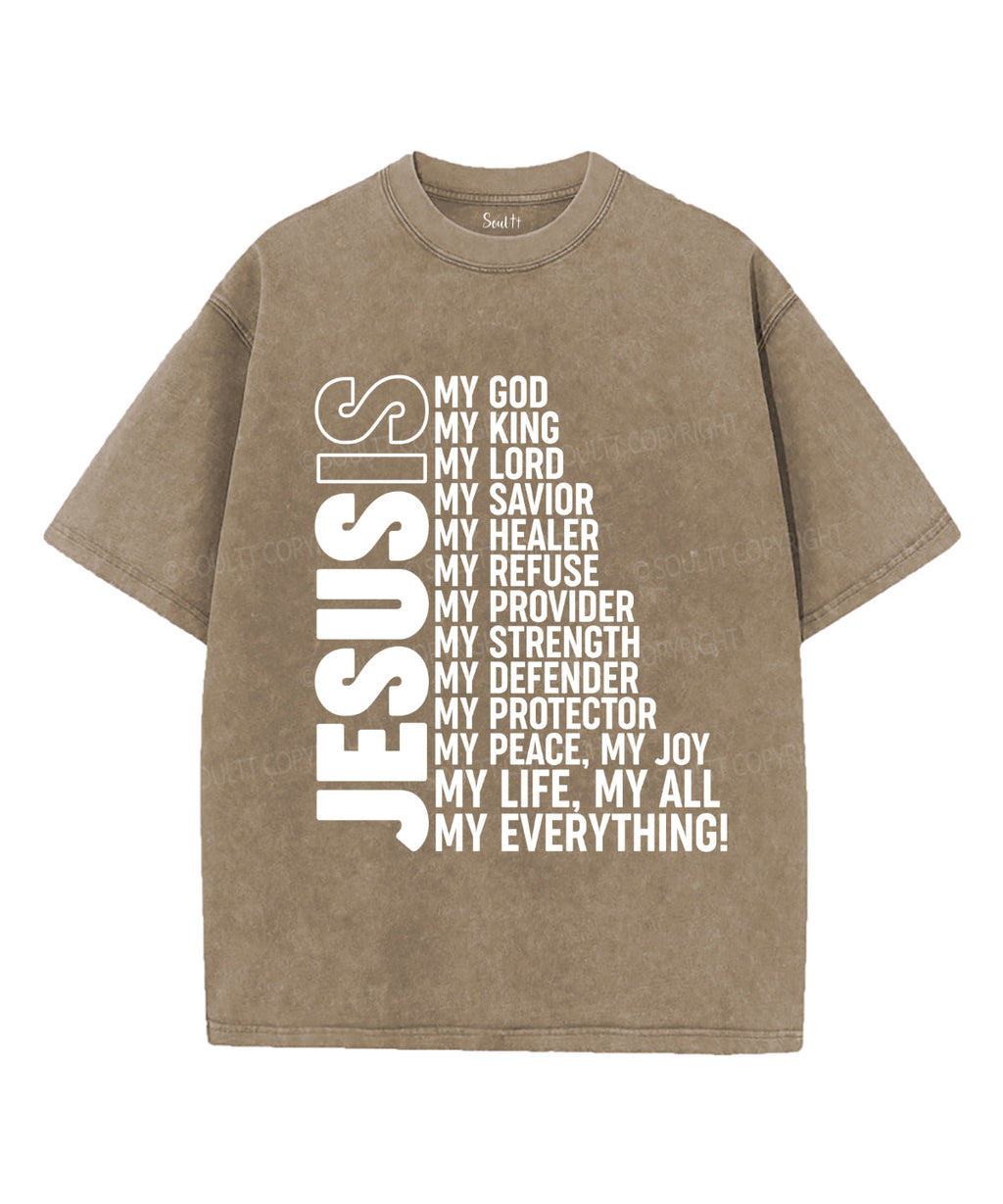Jesus Is My Everything Washed Christian T-shirt Hoodie, Sweatshirt | CiraTrend.com (Image 4)