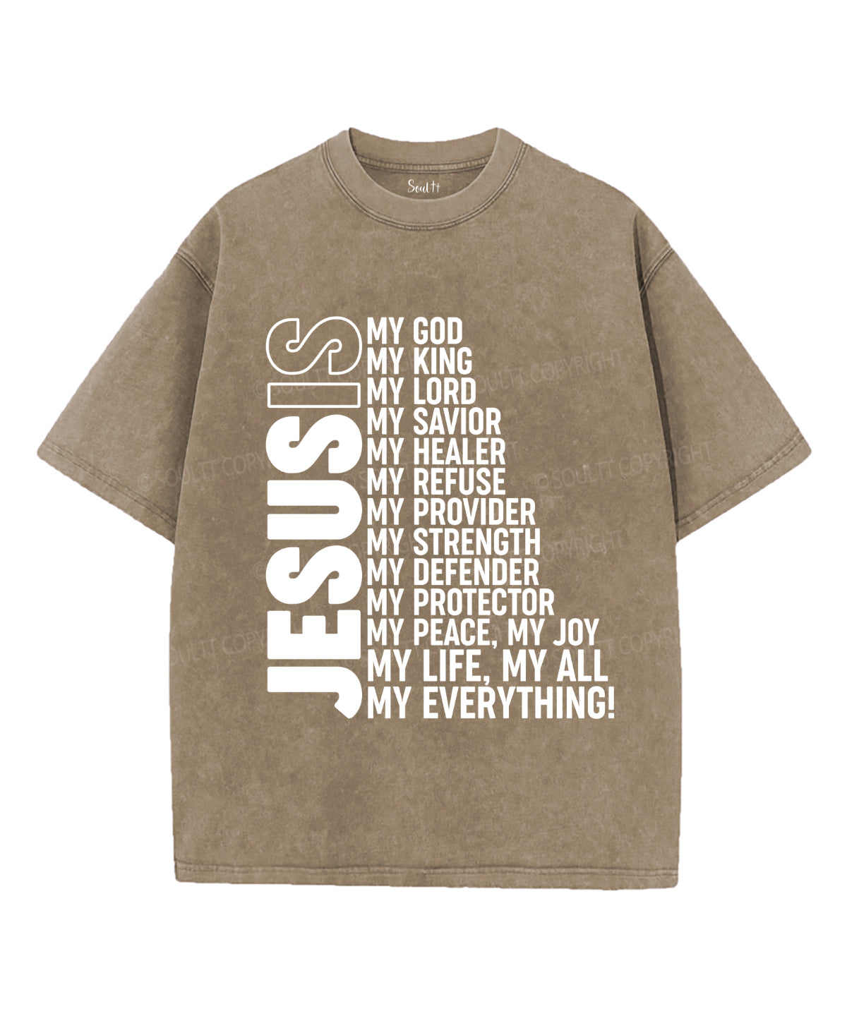 Jesus Is My Everything Washed Christian T-shirt Hoodie, Sweatshirt | CiraTrend.com (Image 4)