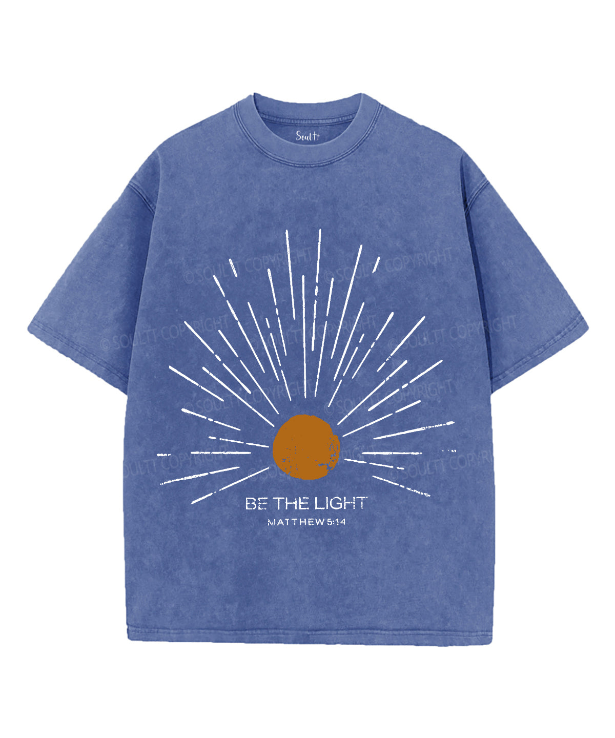 Be The Light Unisex Washed Christian T-shirt Style001 Hoodie, Sweatshirt | CiraTrend.com (Image 3)