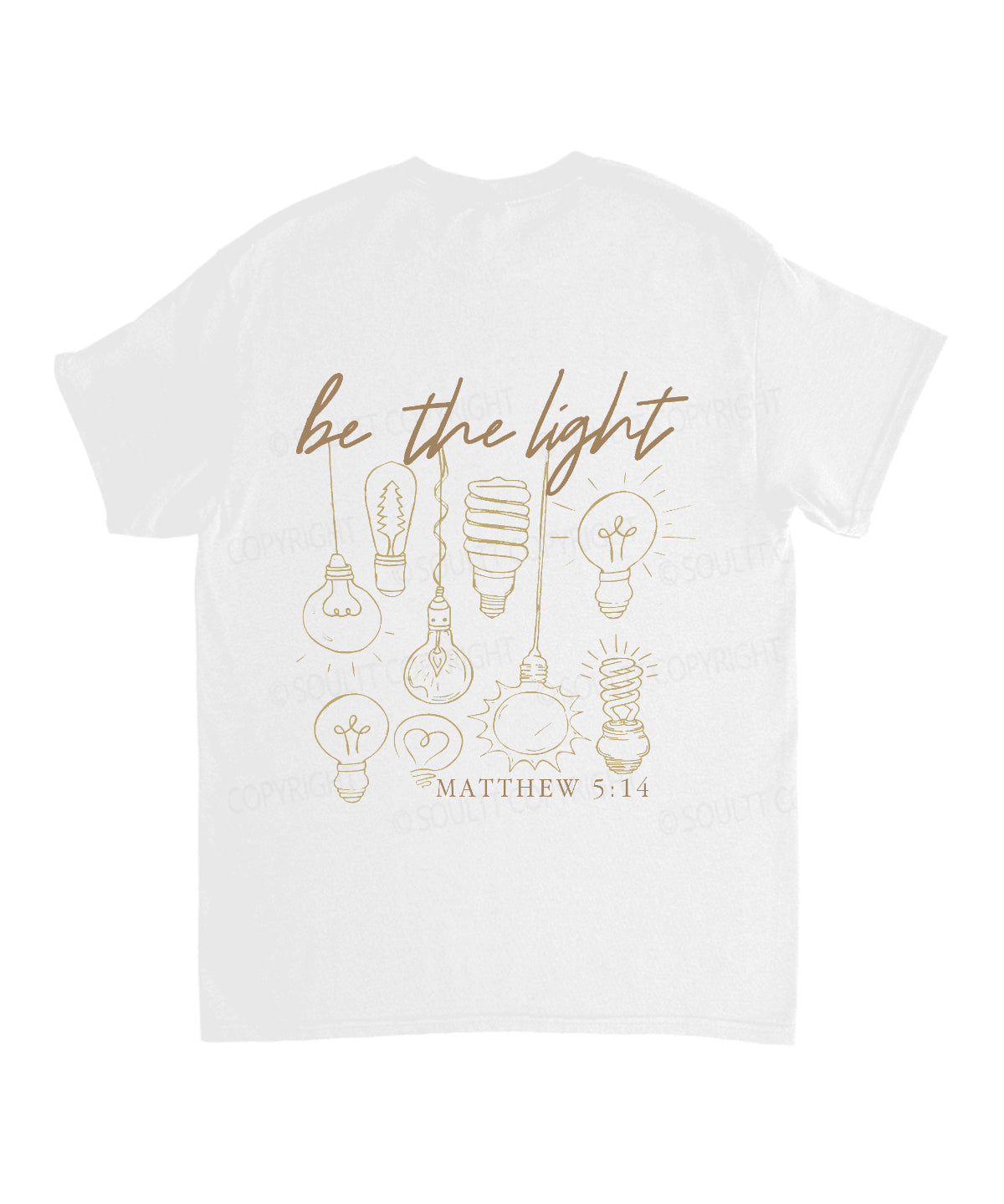 Be The Light Double Sided Unisex Cotton Christian T-Shirt Hoodie, Sweatshirt | CiraTrend.com (Image 3)